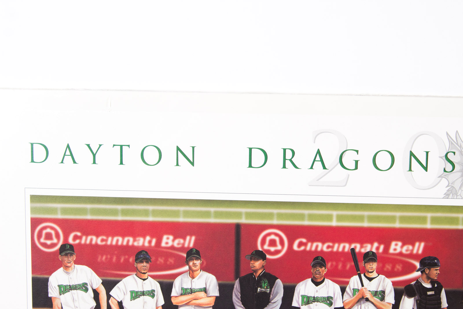 Inaugural Team Signed Dayton Dragons Offset Lithograph, Including Austin Kearns and Adam Dunn