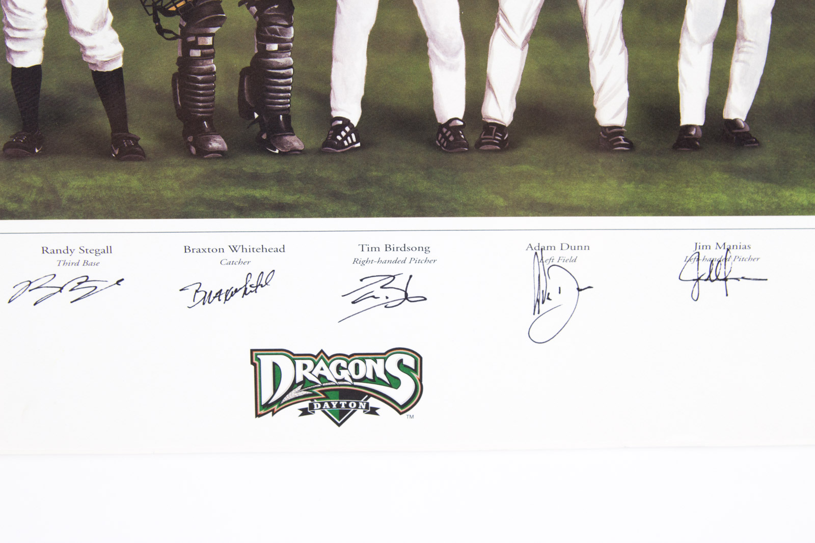 Inaugural Team Signed Dayton Dragons Offset Lithograph, Including Austin Kearns and Adam Dunn