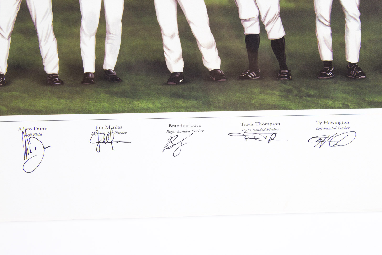 Inaugural Team Signed Dayton Dragons Offset Lithograph, Including Austin Kearns and Adam Dunn