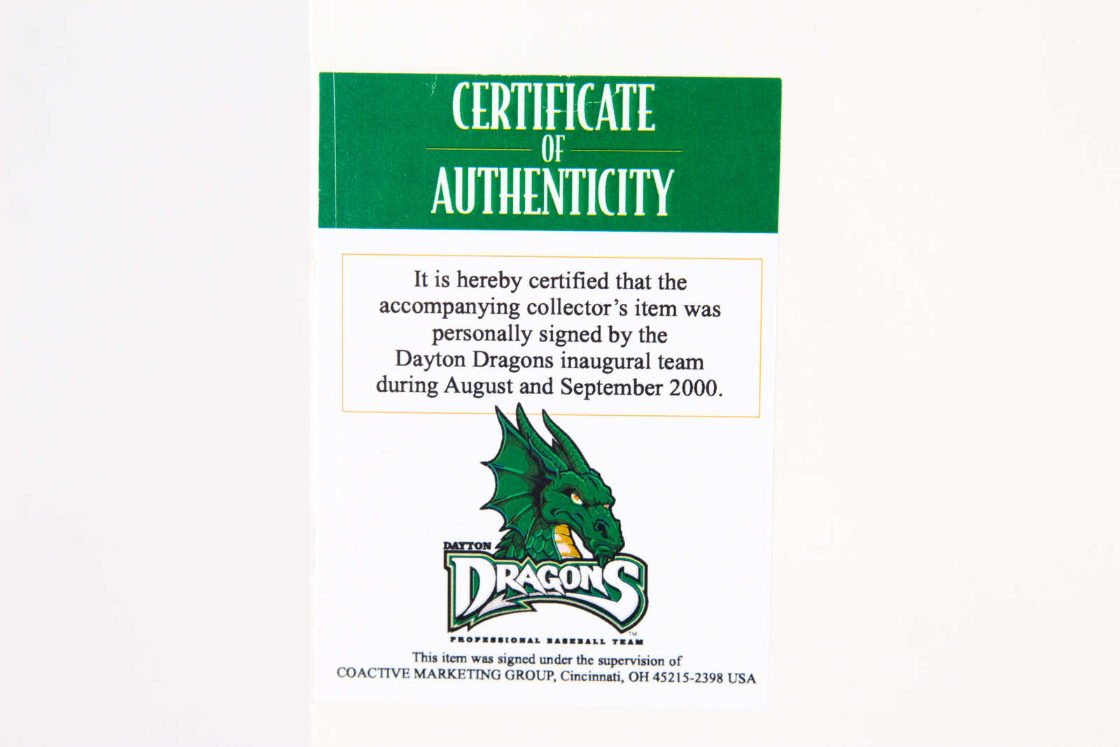 Inaugural Team Signed Dayton Dragons Offset Lithograph, Including Austin Kearns and Adam Dunn
