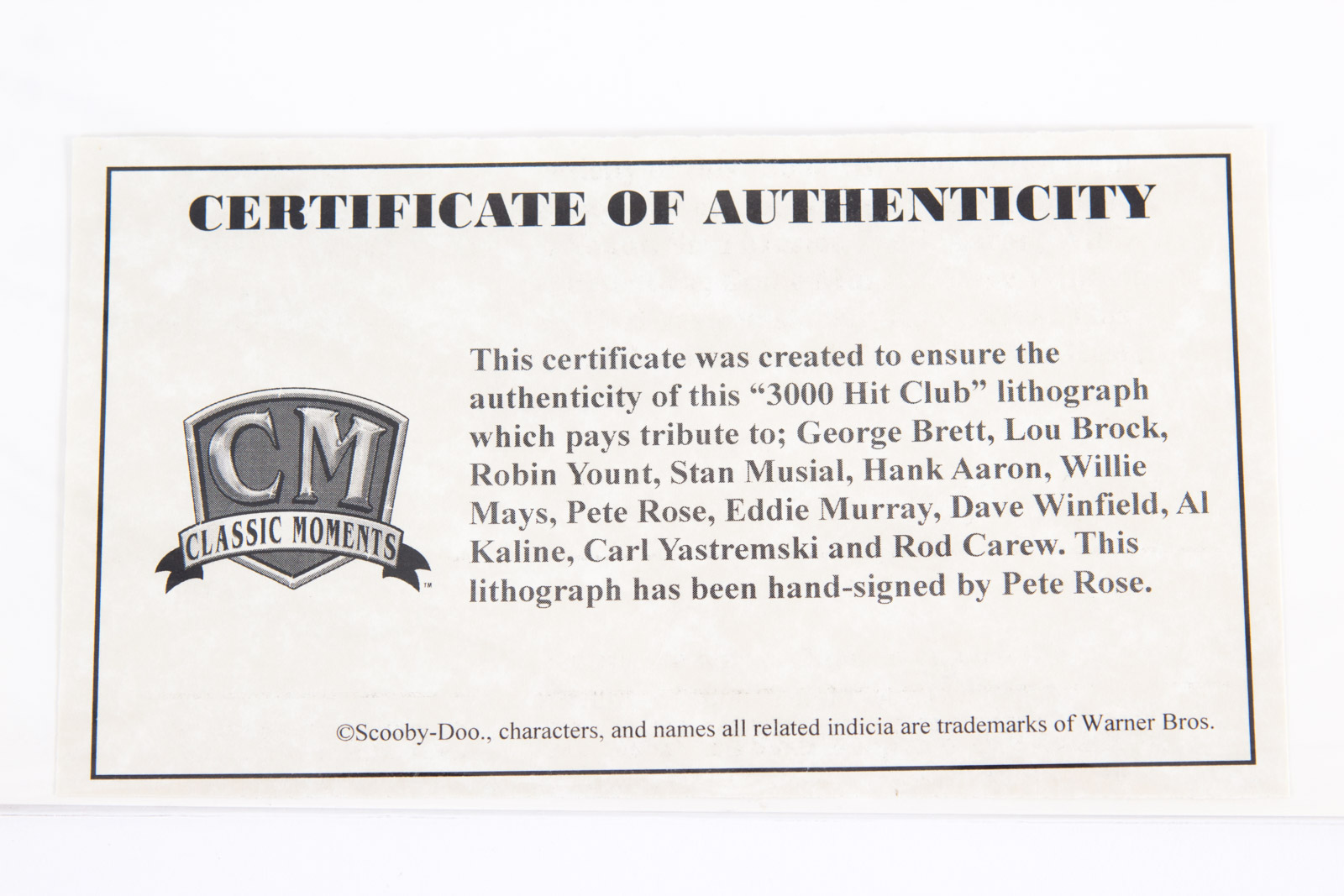 Pete Rose Signed "3000 Hit Club" Offset Lithograph