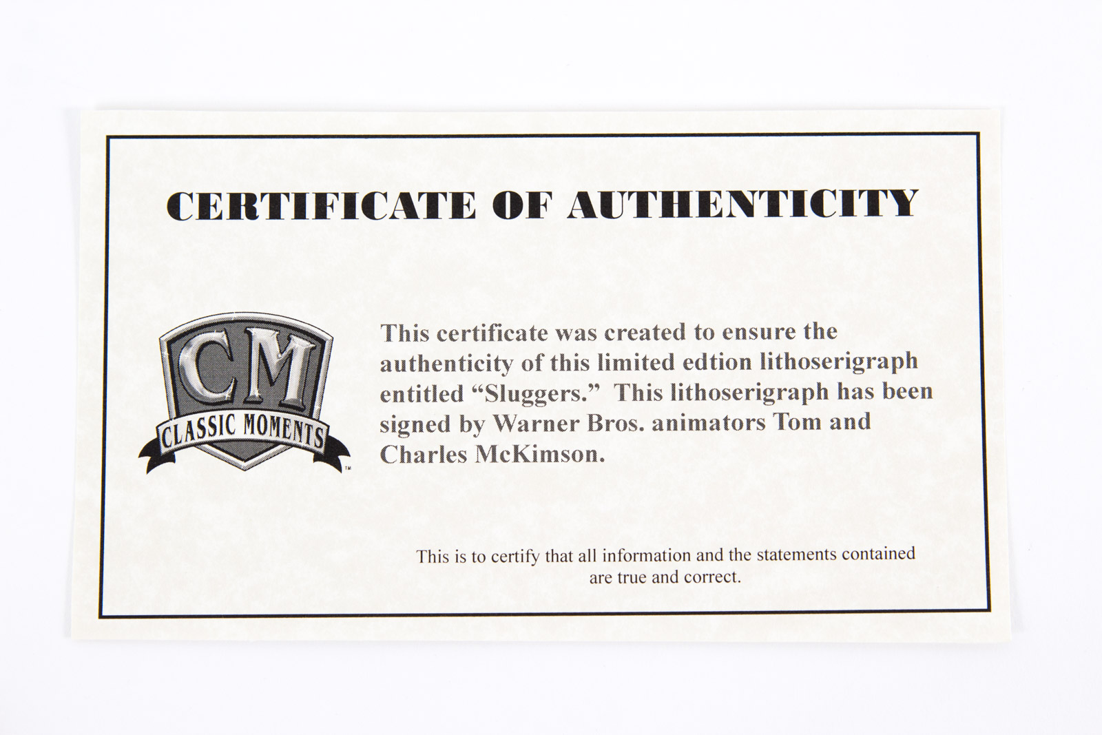 Tom and Charles McKimson Looney Tunes Lithoserigraph "Sluggers"