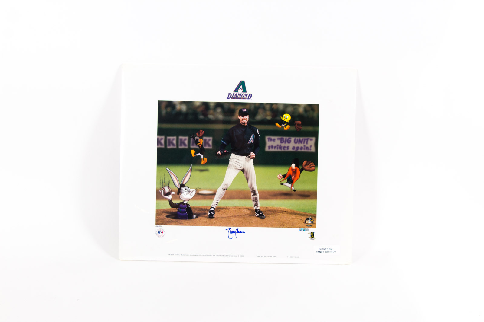 Randy Johnson Signed "The Big Unit" Diamond Back Photoanimation Offset Lithograph