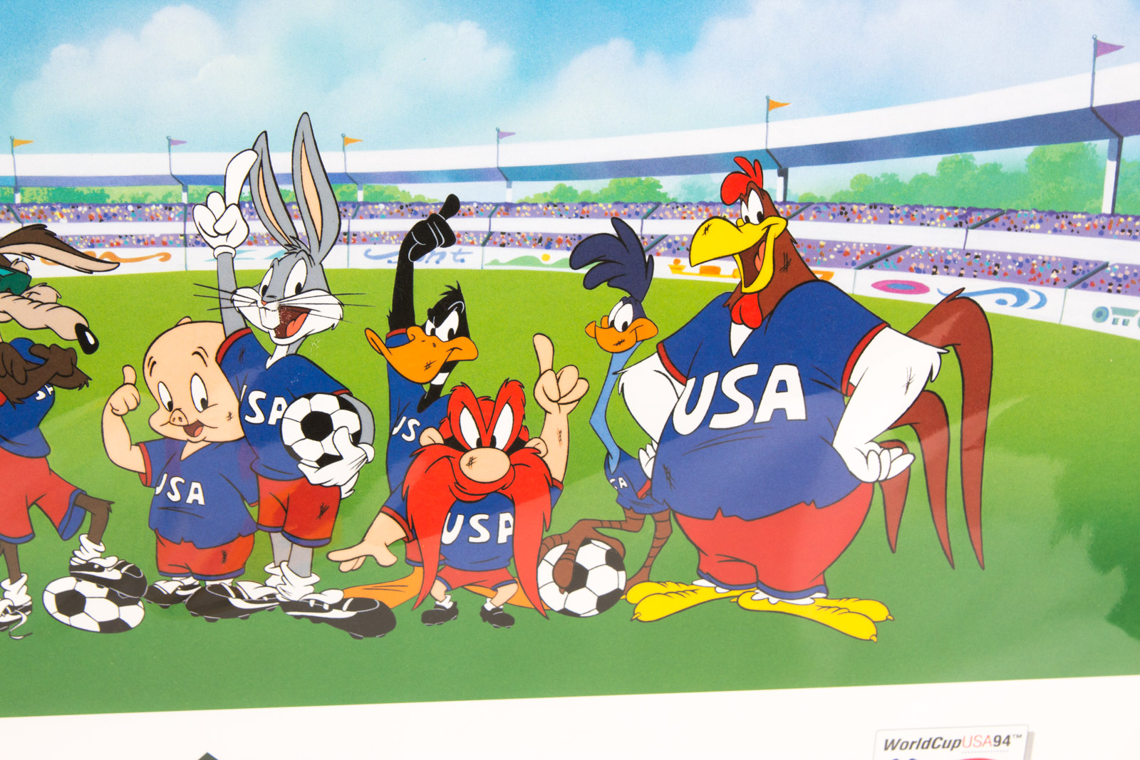Looney Tunes "World Cup Toons" Soccer Themed Offset Lithograph