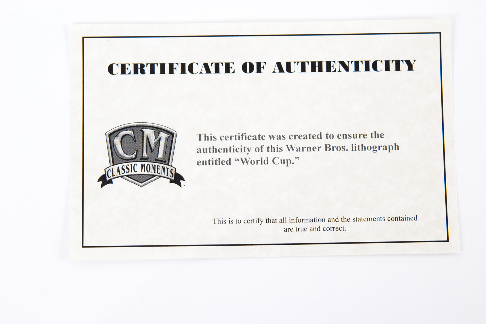 Looney Tunes "World Cup Toons" Soccer Themed Offset Lithograph