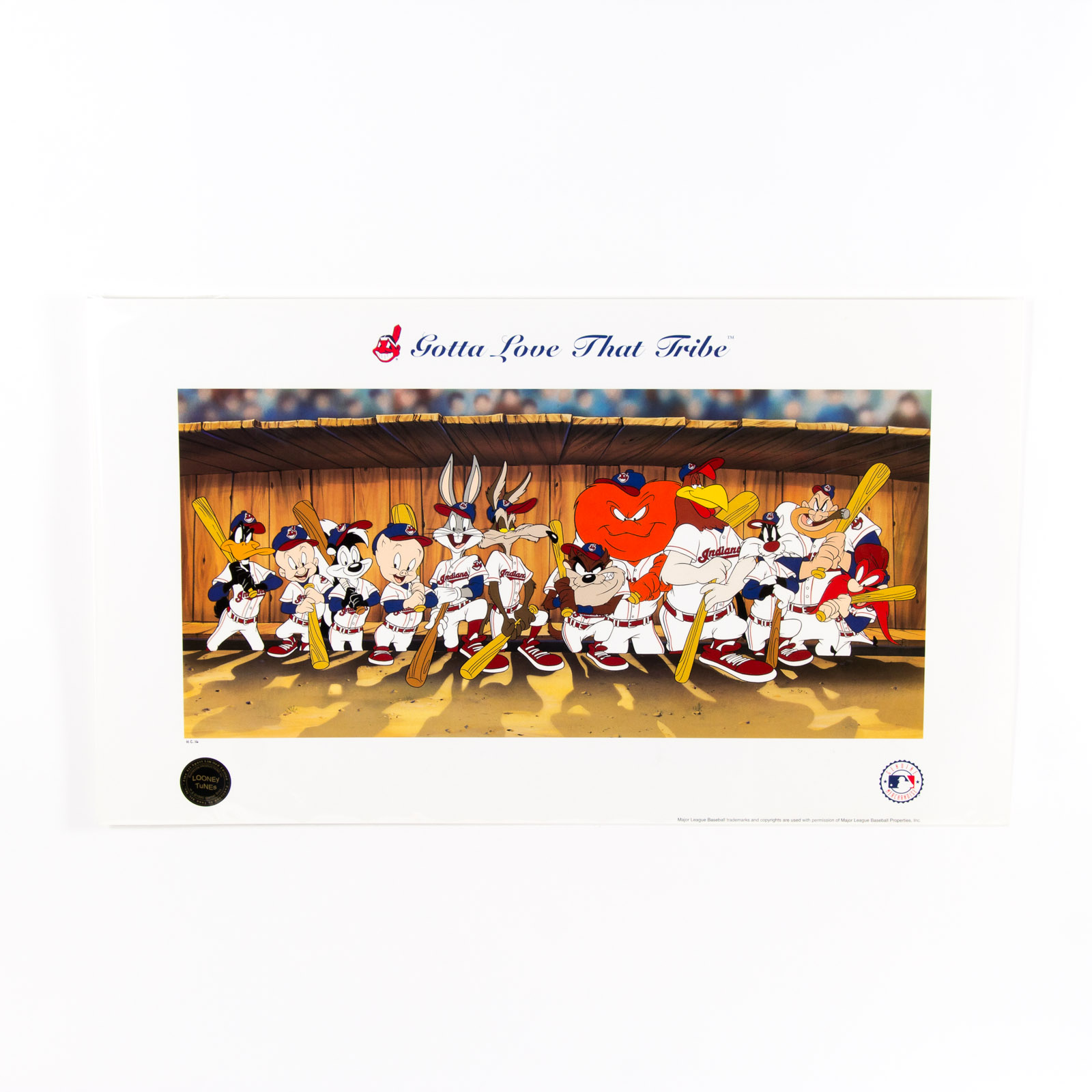 Looney Tunes "Gotta Love That Tribe" Cleveland Indians Offset Lithograph