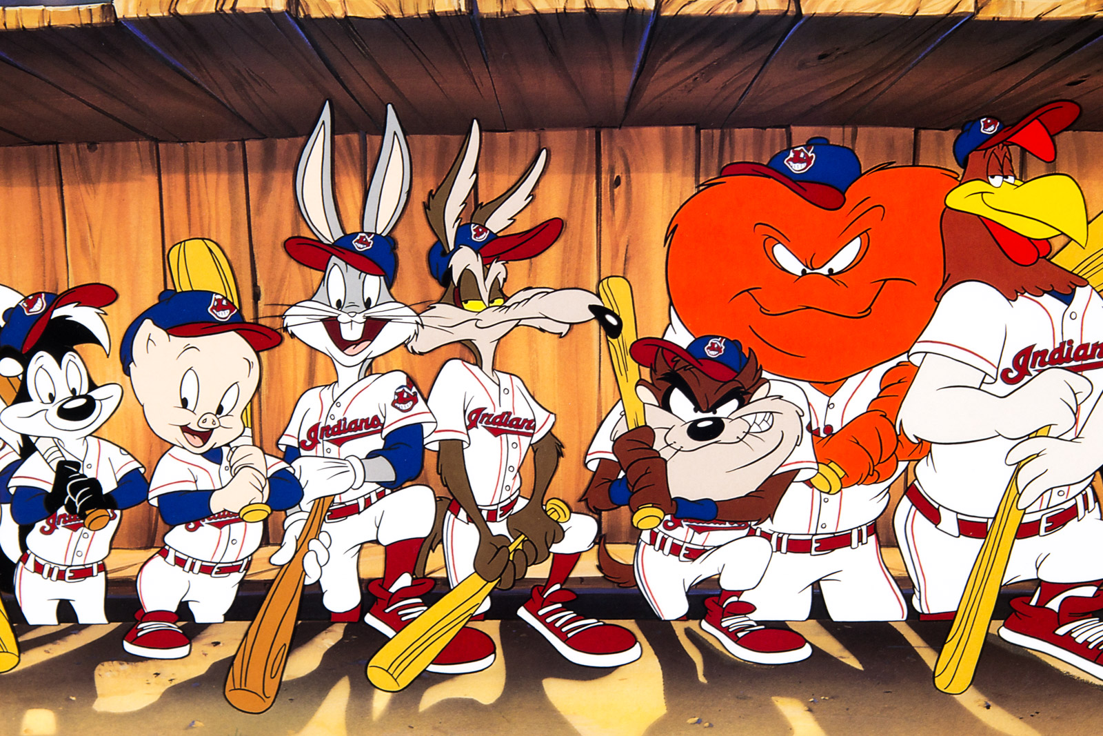 Looney Tunes "Gotta Love That Tribe" Cleveland Indians Offset Lithograph
