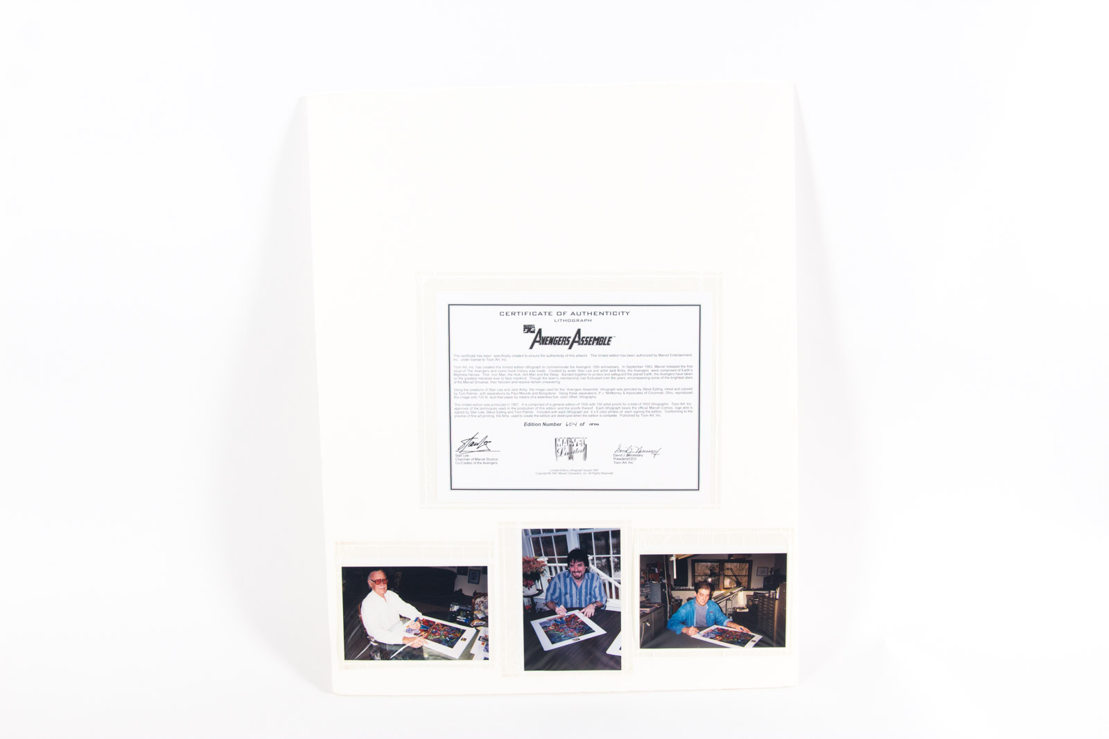 "Avengers Assemble" 35th Anniversary Offset Lithograph Signed by Stan Lee, Steve Epting, and Tom Palmer