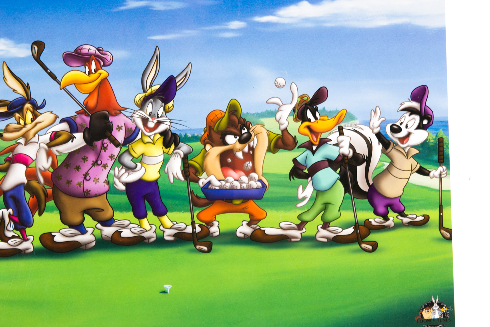 Looney Tunes "A Day at the Links" Golf Themed Offset Lithograph