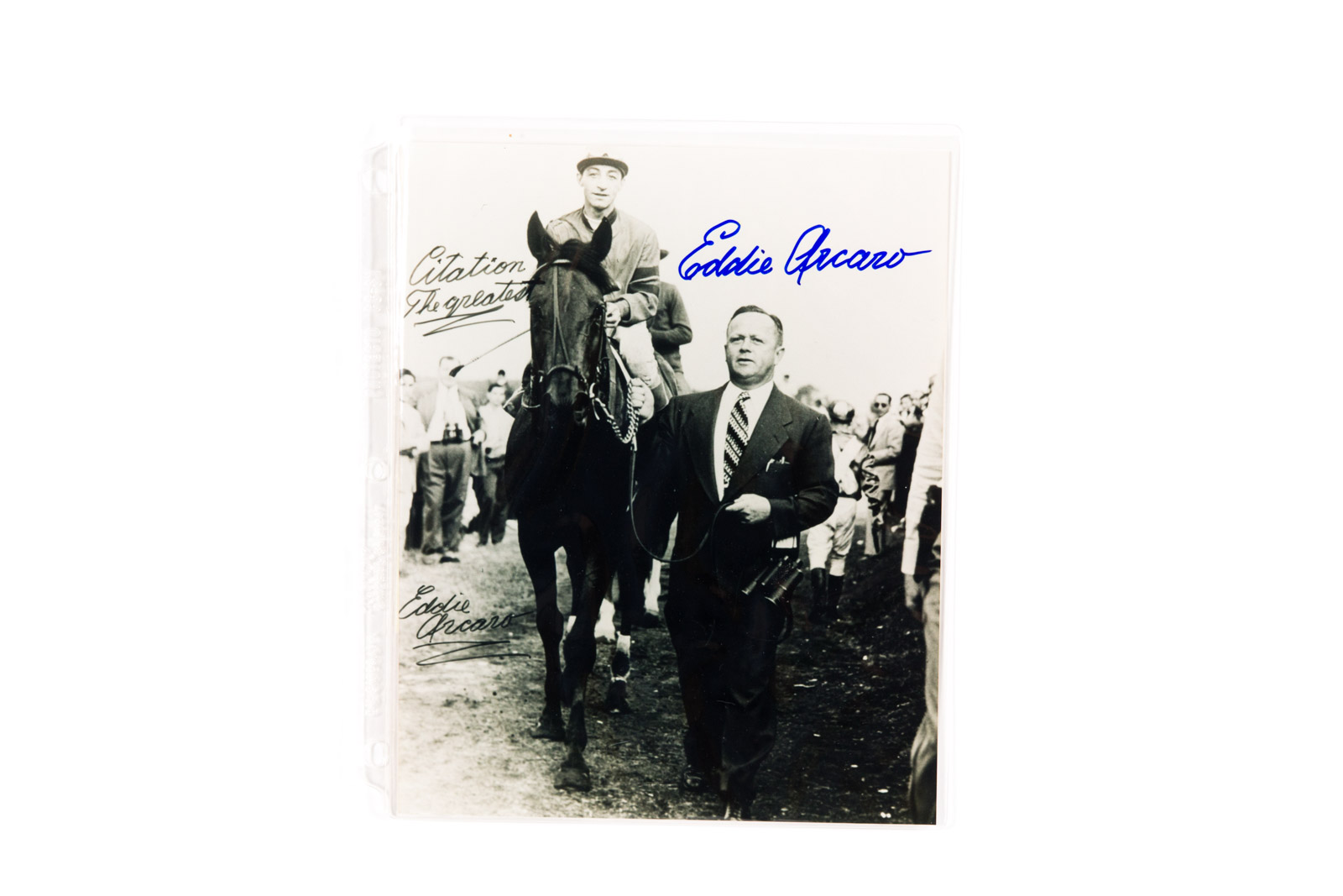 Eddie Arcaro Signed Citation Reproduction Photograph