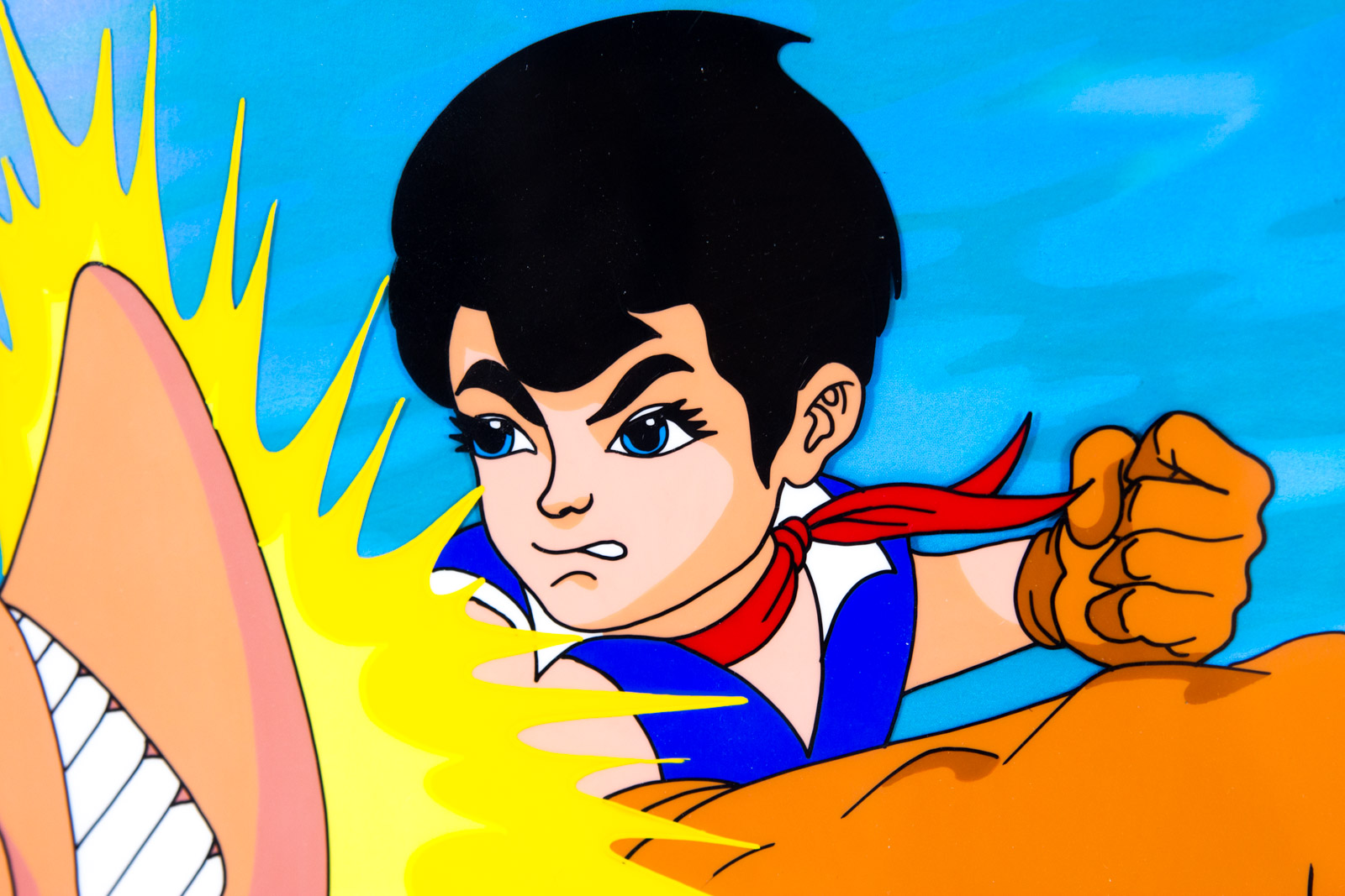 Hand Painted "Speed Racer" Reproduction Animation Cel Signed by Ippei Kuri