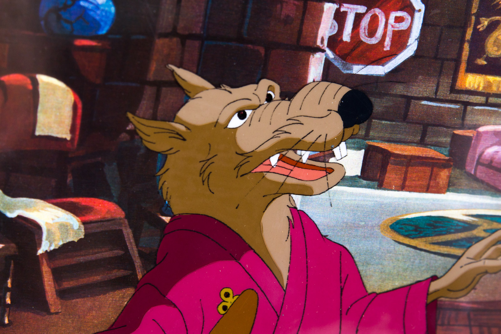 Original 1987 "Teenage Mutant Ninja Turtles" Splinter Animation Cel