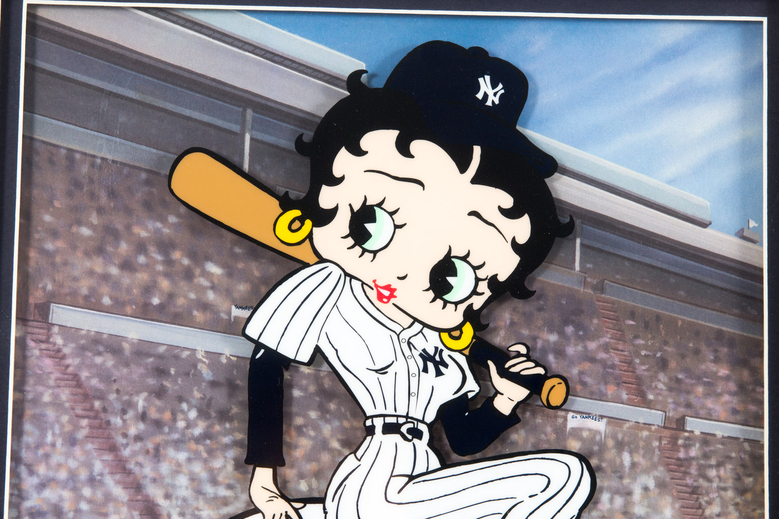 "Betty On Deck" New York Yankees Animation Sericel