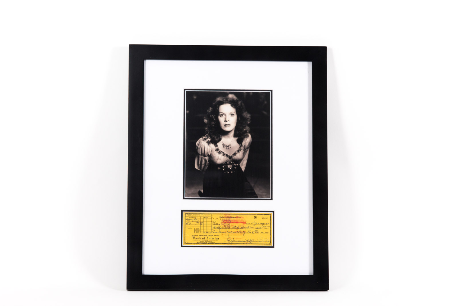 Original Maureen O'Hara Check with Fuji Crystal Archival Photograph