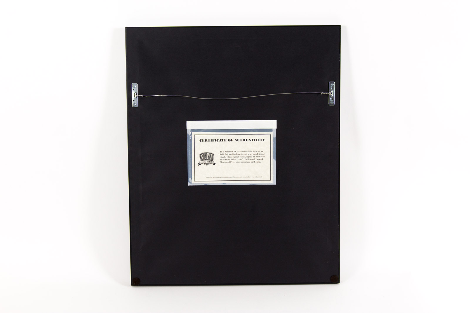 Original 1949 Maureen O'Hara Check with Fuji Crystal Archival Headshot Photograph