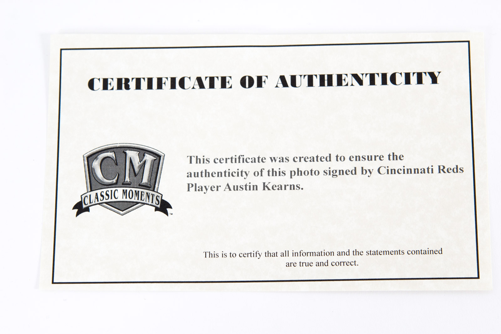 Austin Kearns Signed Cincinnati Reds Photograph