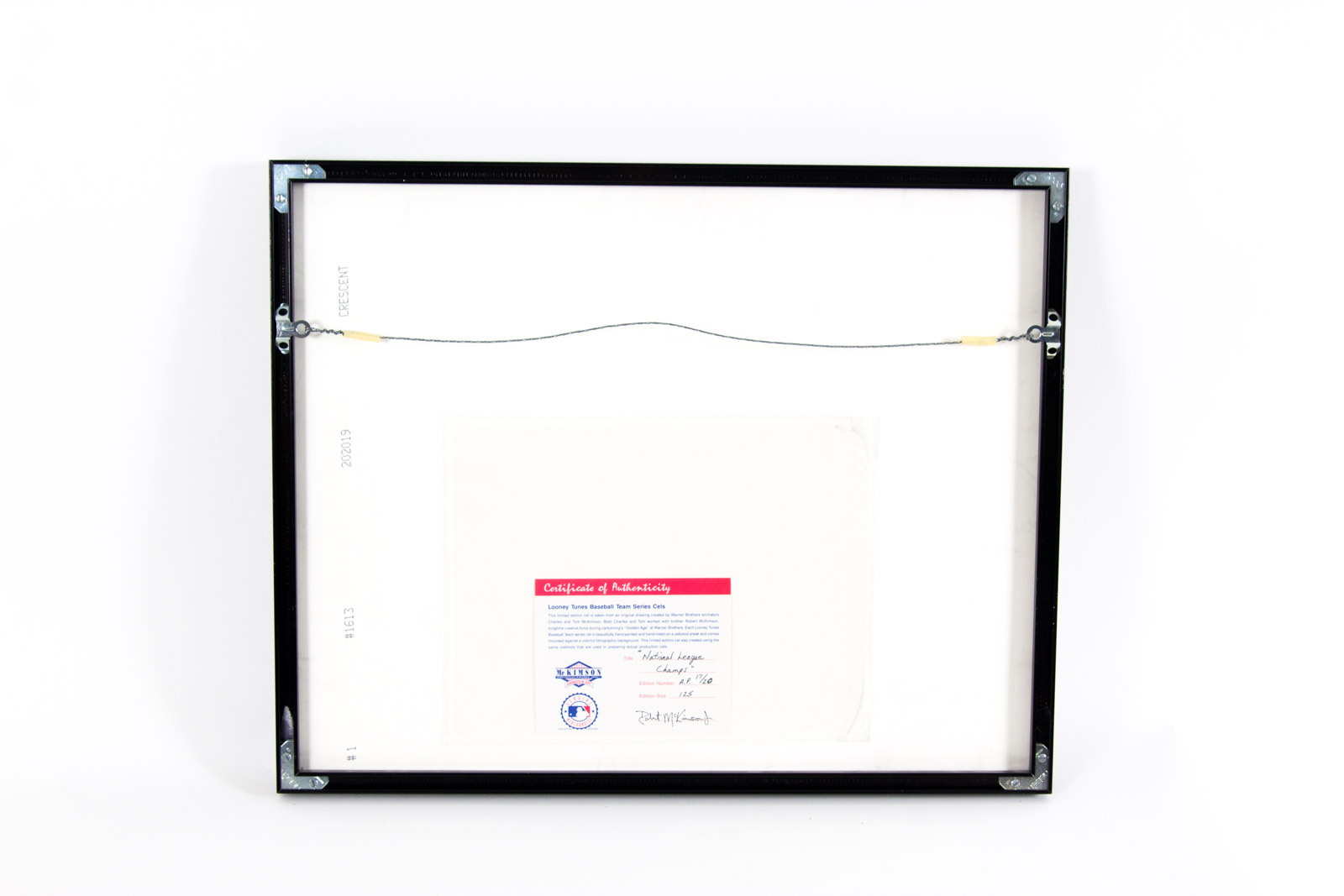 Tom McKimson Hand Painted "National League Champs" Looney Tunes Atlanta Braves Animation Cel