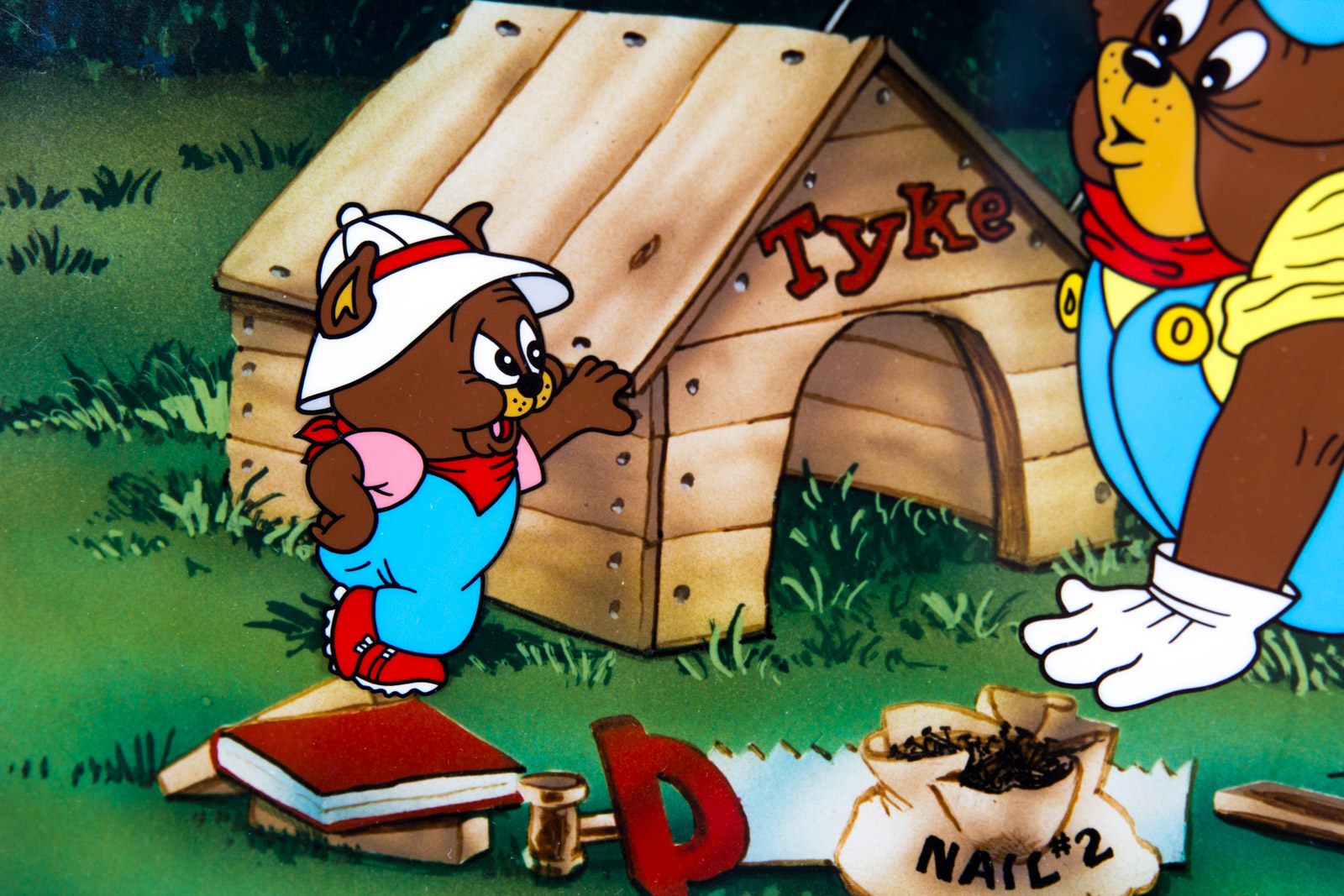 Hand Painted "Spike and Tyke" Looney Tunes Animation Cel Signed by Marcia Fertig