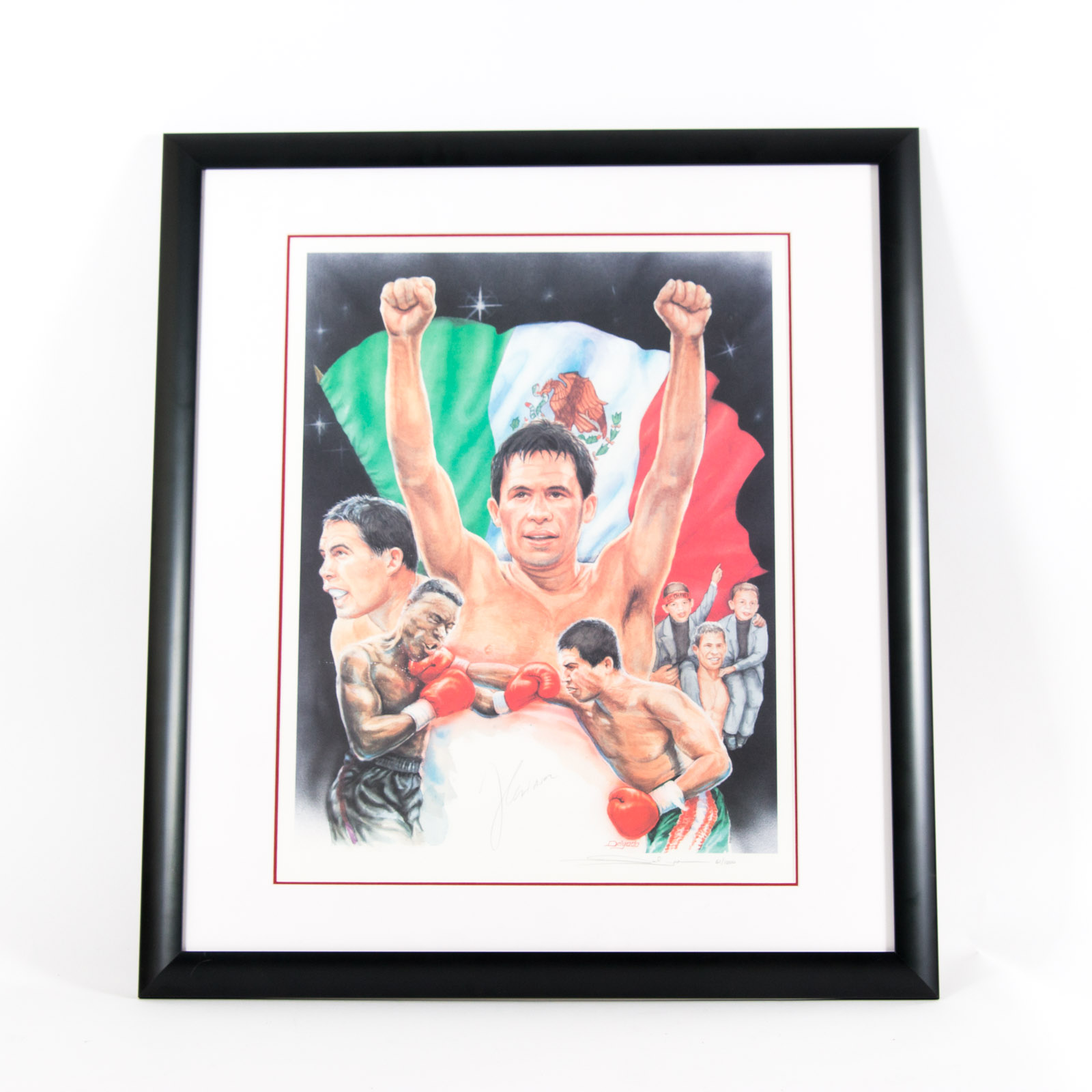 Armando Delgado "El Centurion" Julio Cesar Chavez Boxing Offset Lithograph