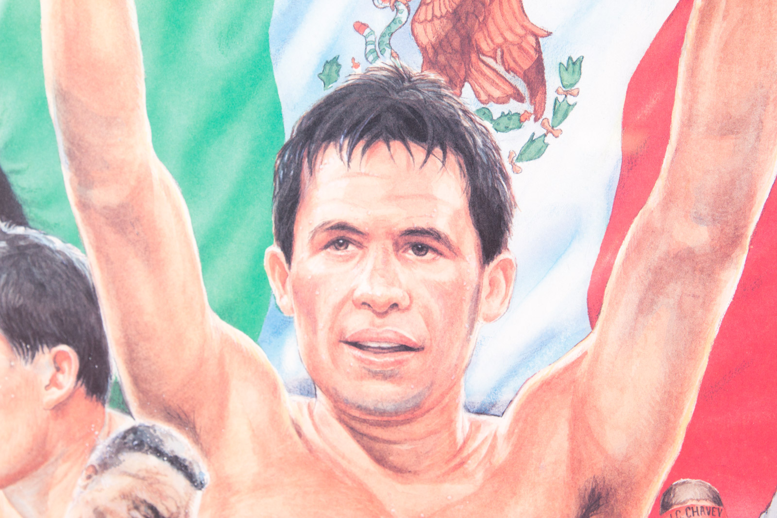 Armando Delgado "El Centurion" Julio Cesar Chavez Boxing Offset Lithograph