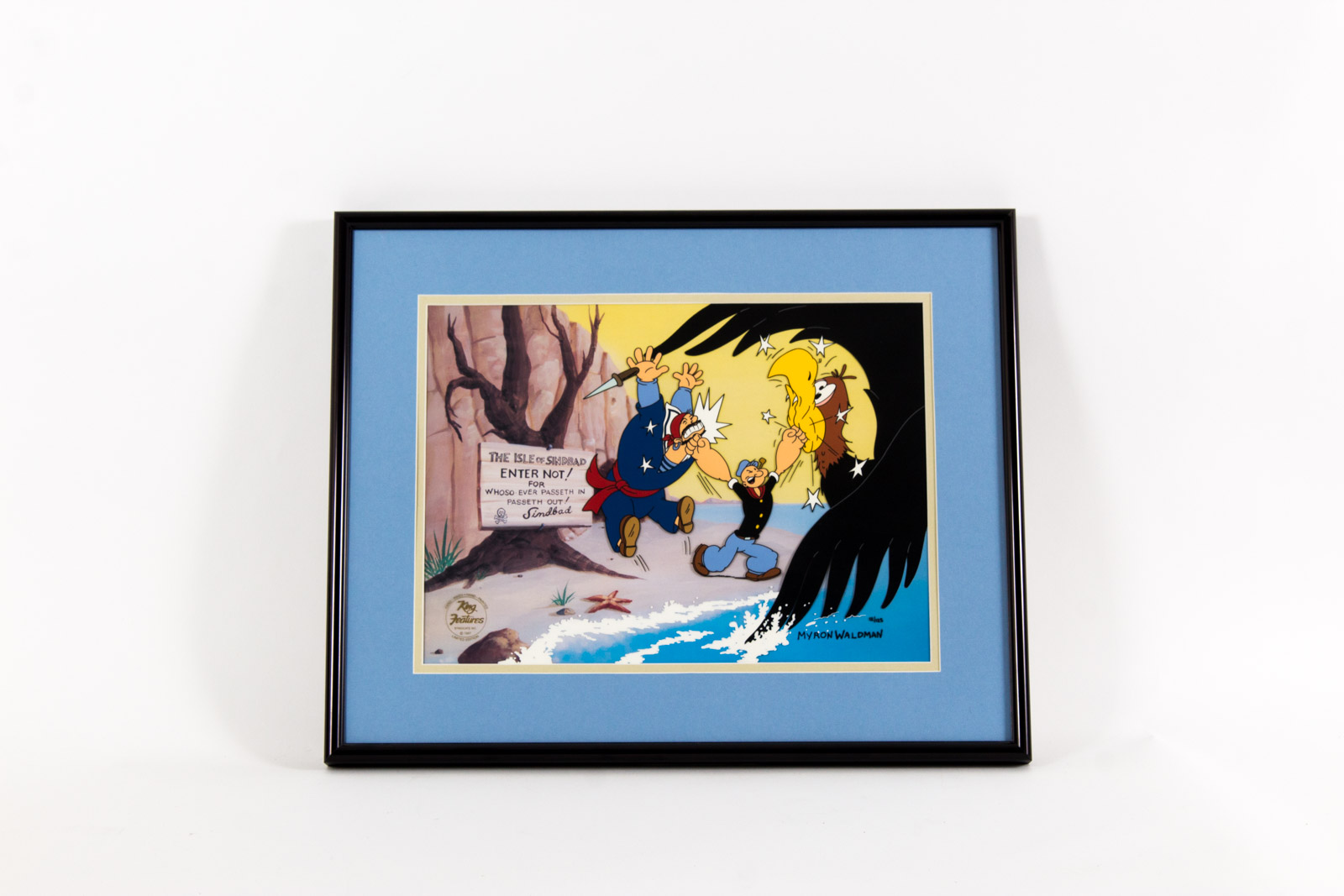 Myron Waldman Hand Painted "Popeye the Sailor Meets Sindbad the Sailor"