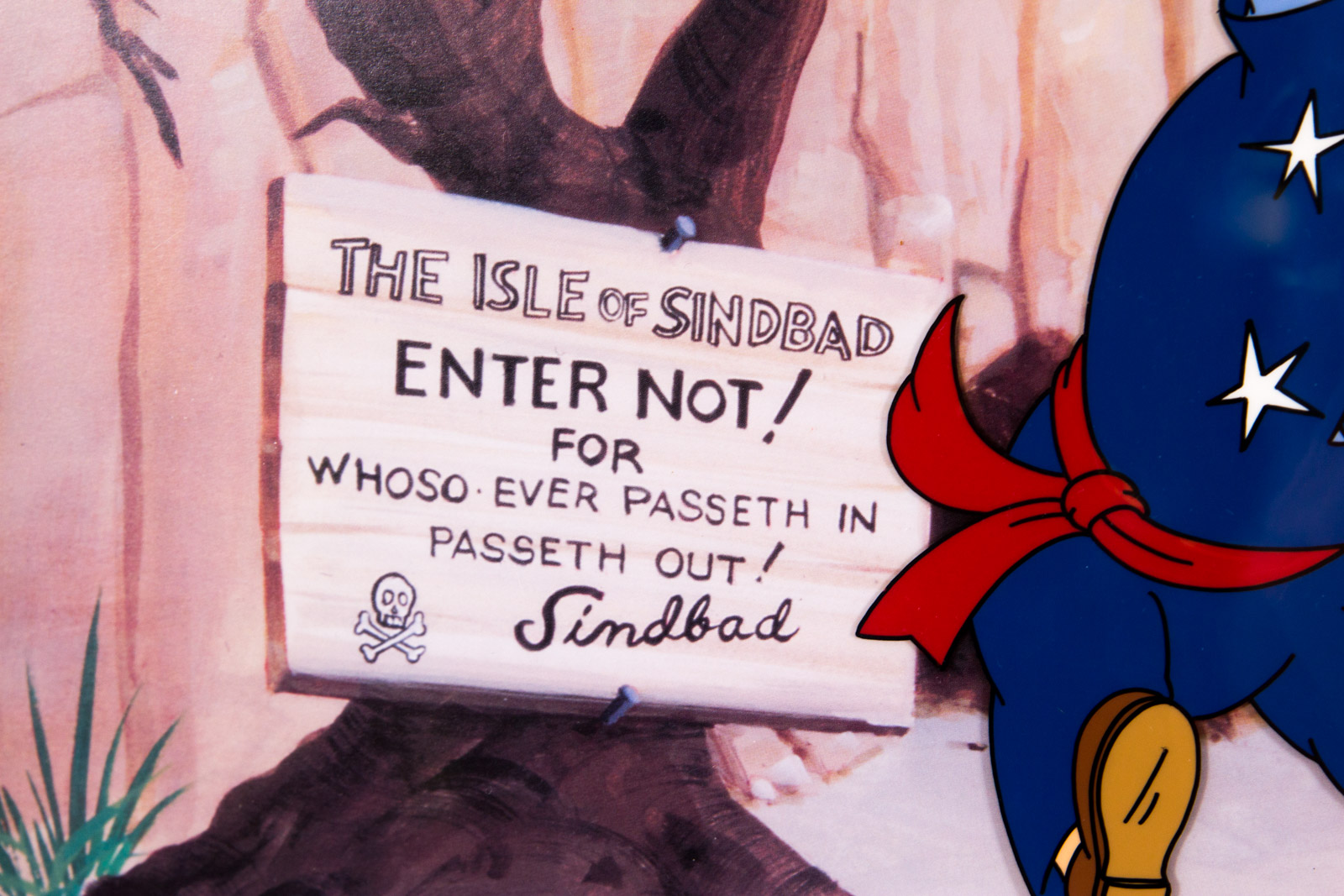 Myron Waldman Hand Painted "Popeye the Sailor Meets Sindbad the Sailor"