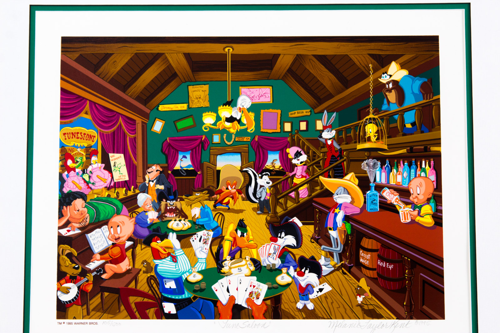 Melanie Kent "Tune Saloon" Looney Tunes Serigraph
