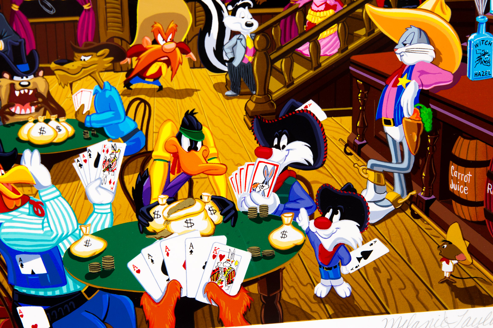 Melanie Kent "Tune Saloon" Looney Tunes Serigraph