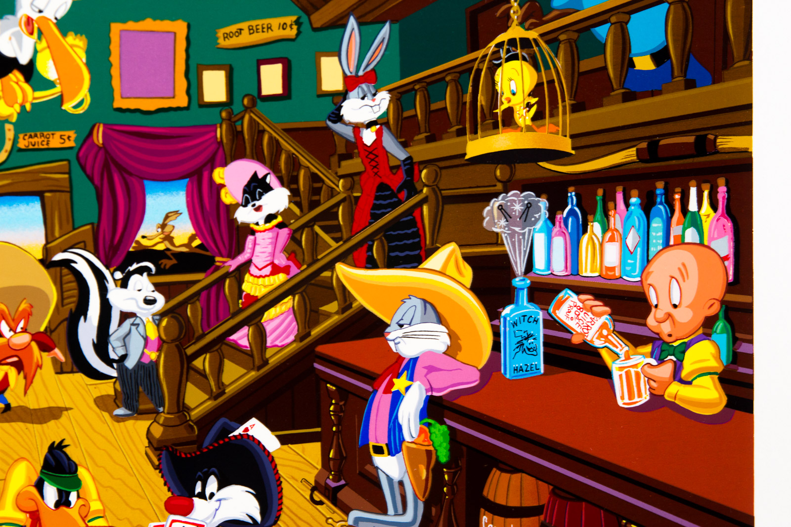 Melanie Kent "Tune Saloon" Looney Tunes Serigraph