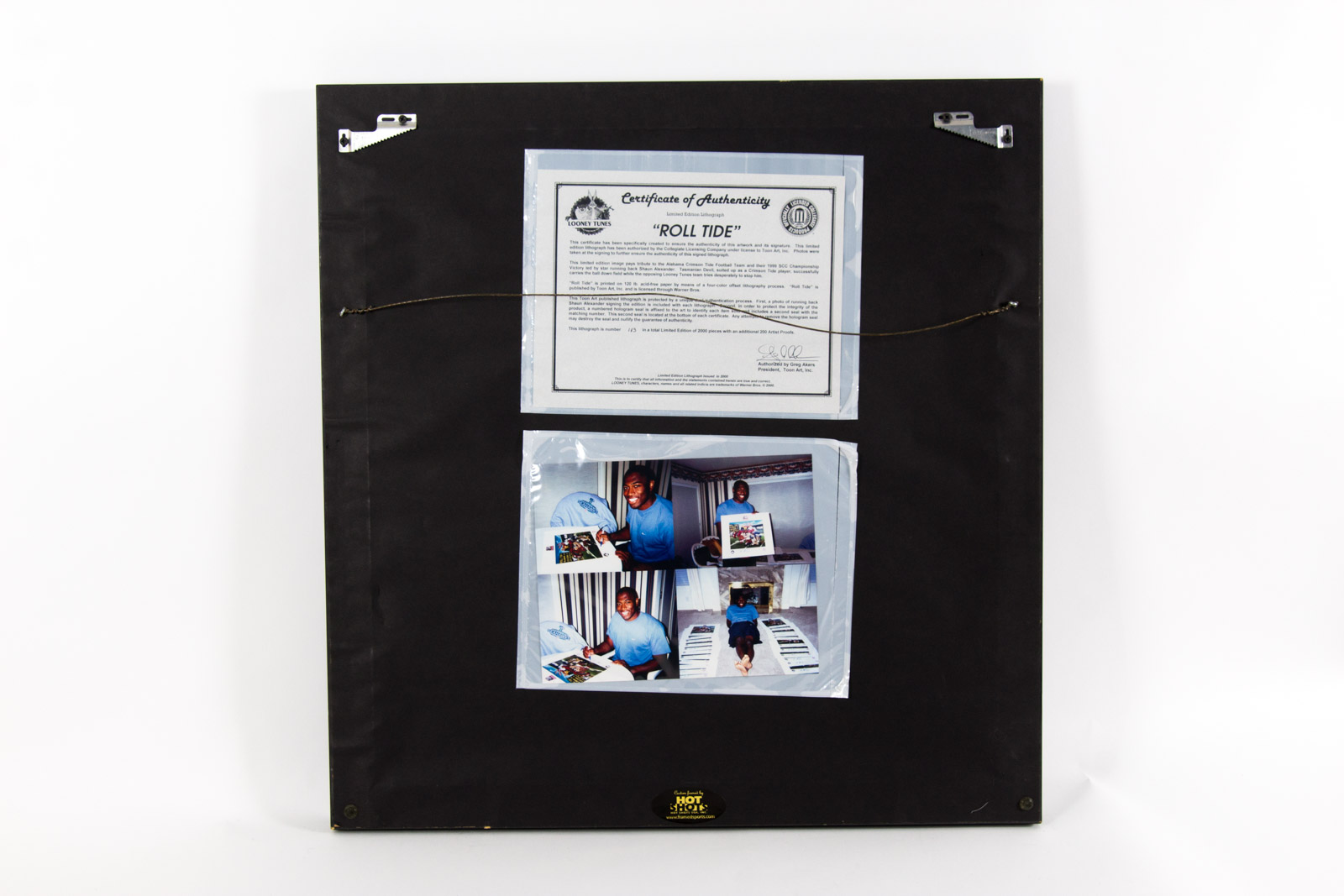 Shaun Alexander Signed Looney Tunes "Roll Tide" Alabama Crimson Tide Offset Lithograph