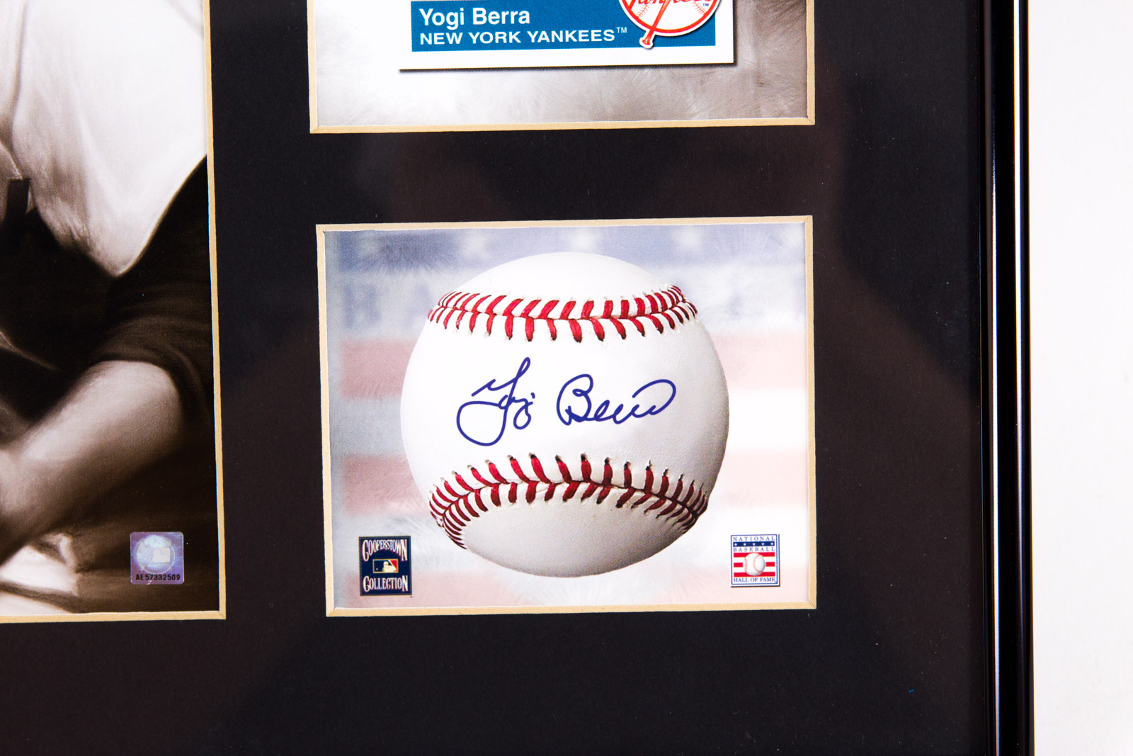 Yogi Berra Signed New York Yankees Lithograph