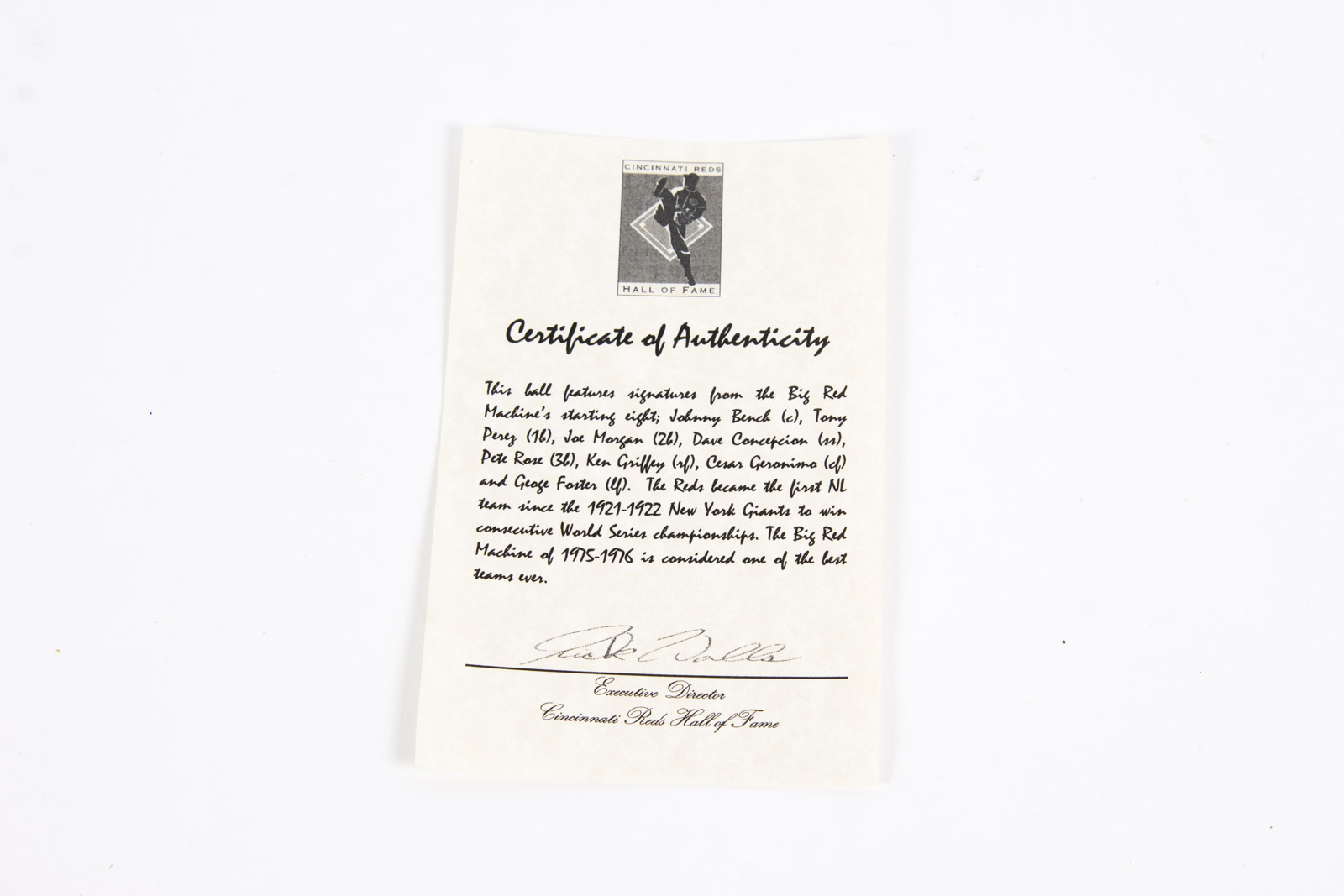 Big Red Machine 1975-1976 "Great Eight" Autographed Baseball