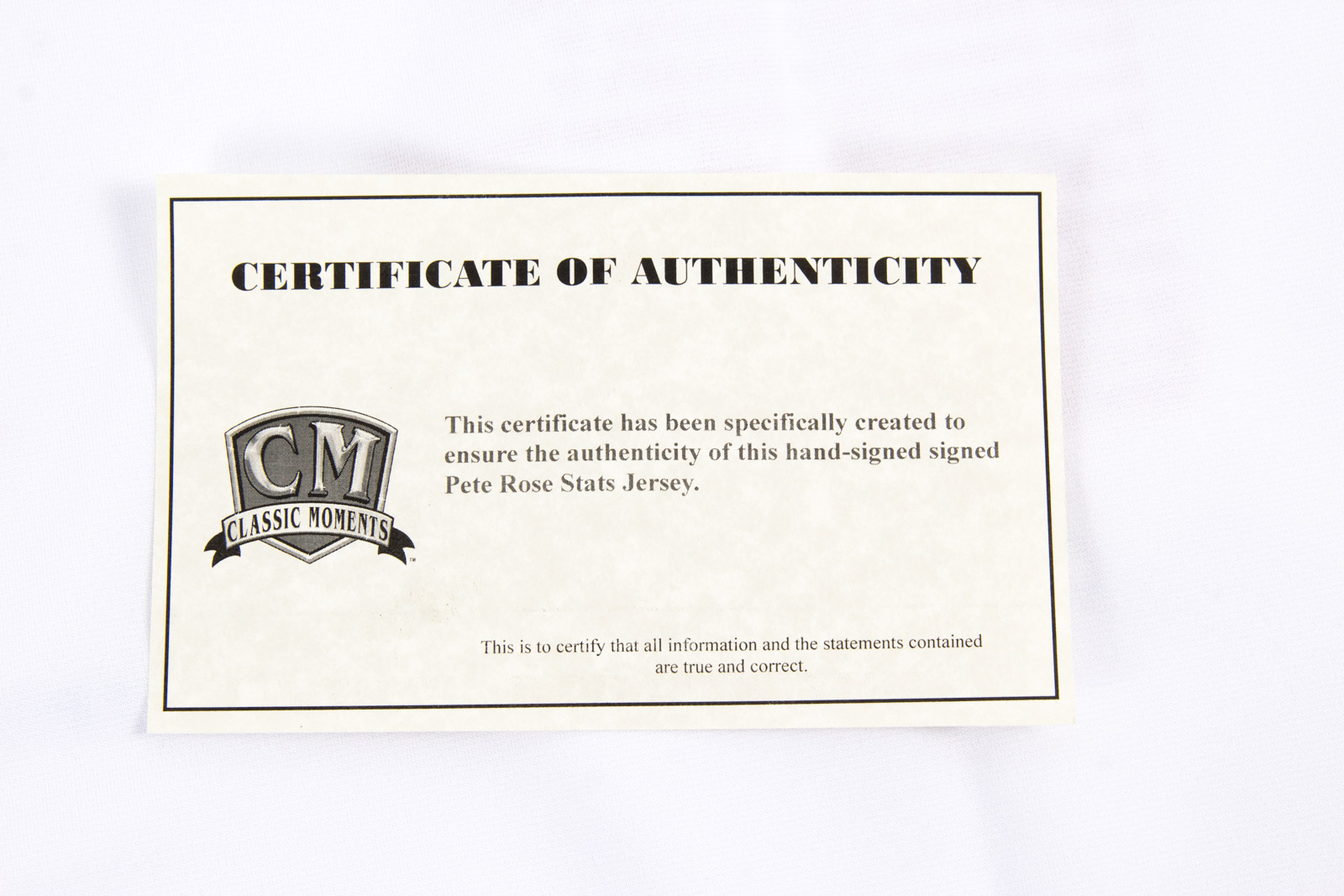 Pete Rose Signed Size XXL Baseball Stats Jersey