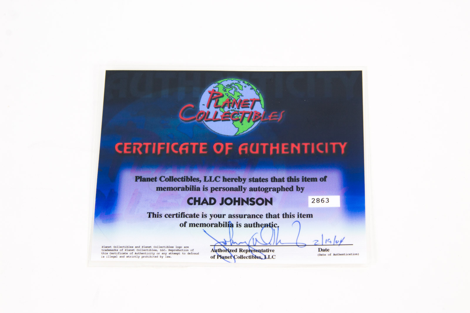 Chad Johnson Signed Football