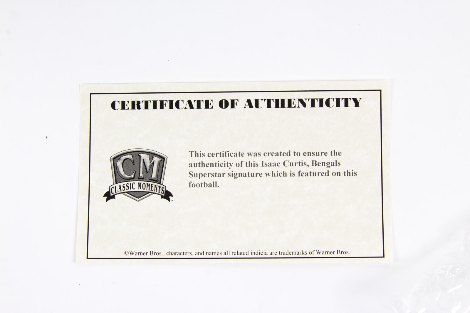 Isaac Curtis Signed football