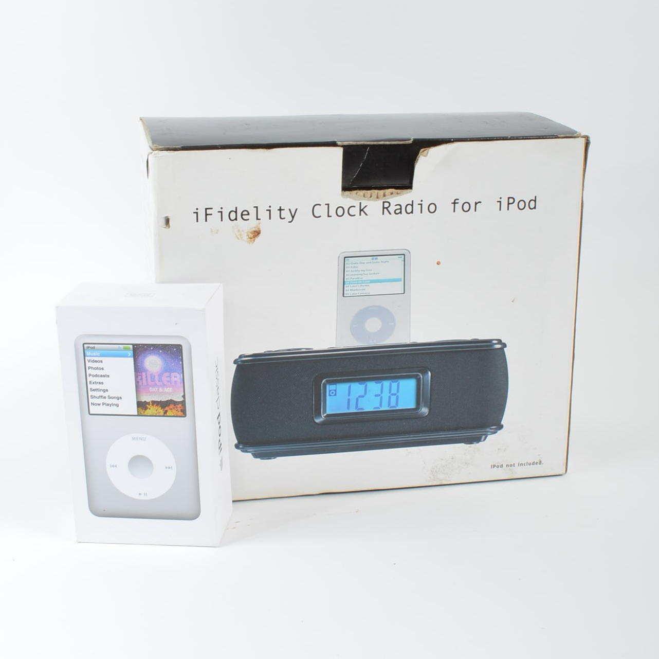 iPod Classic 160GB Silver and iFidelity Clock Radio for iPod