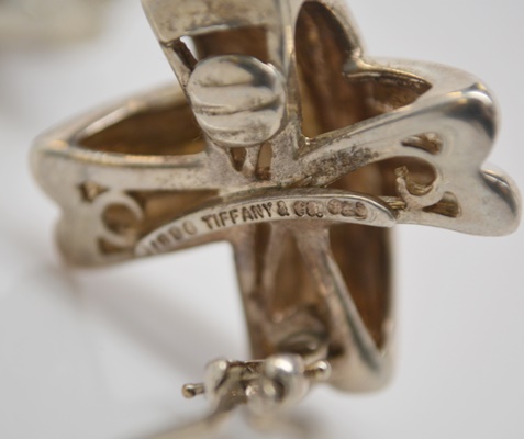 Tiffany & Co. Sterling Silver Signature X Clip-On Earrings