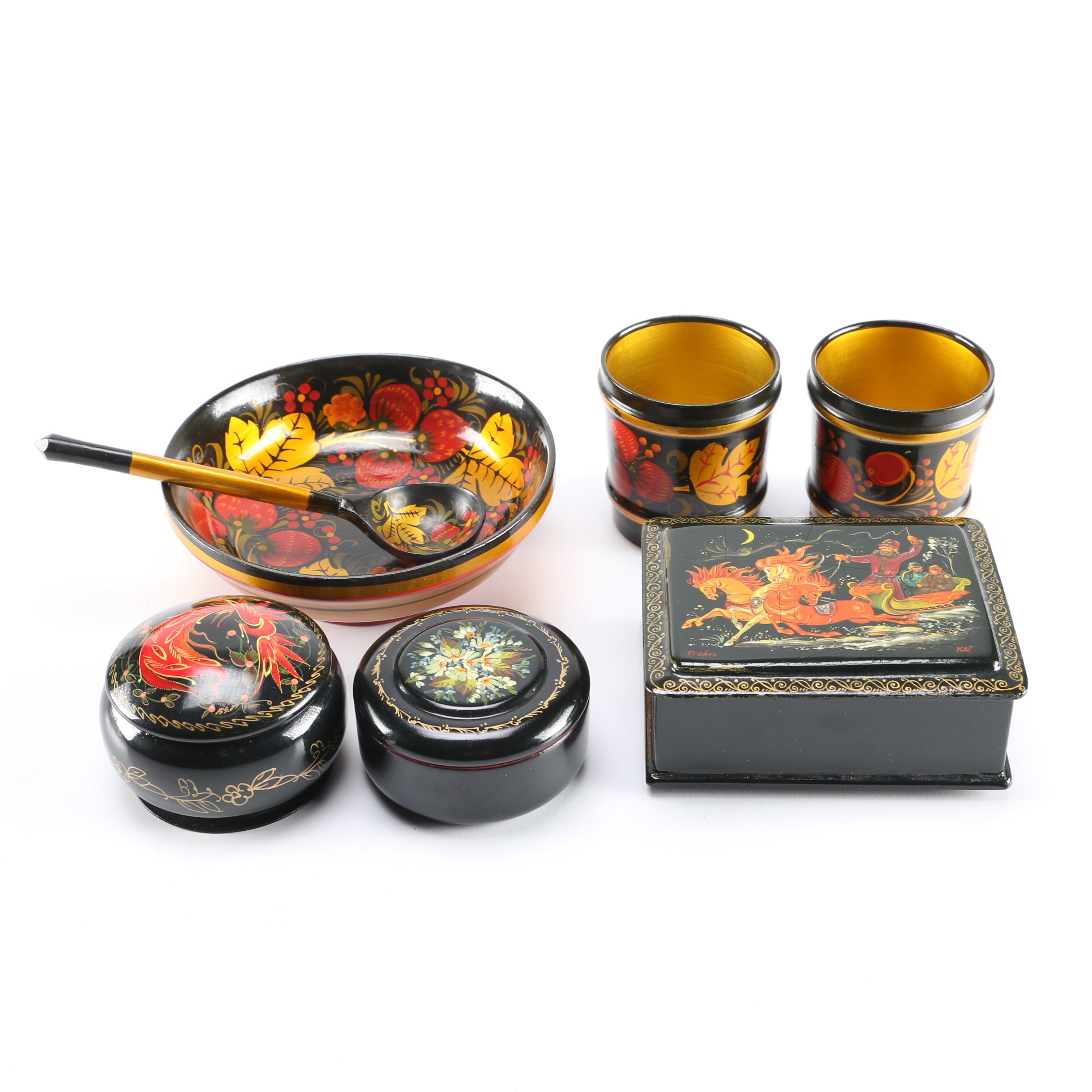 USSR Painted Fall and Winter Table Decor