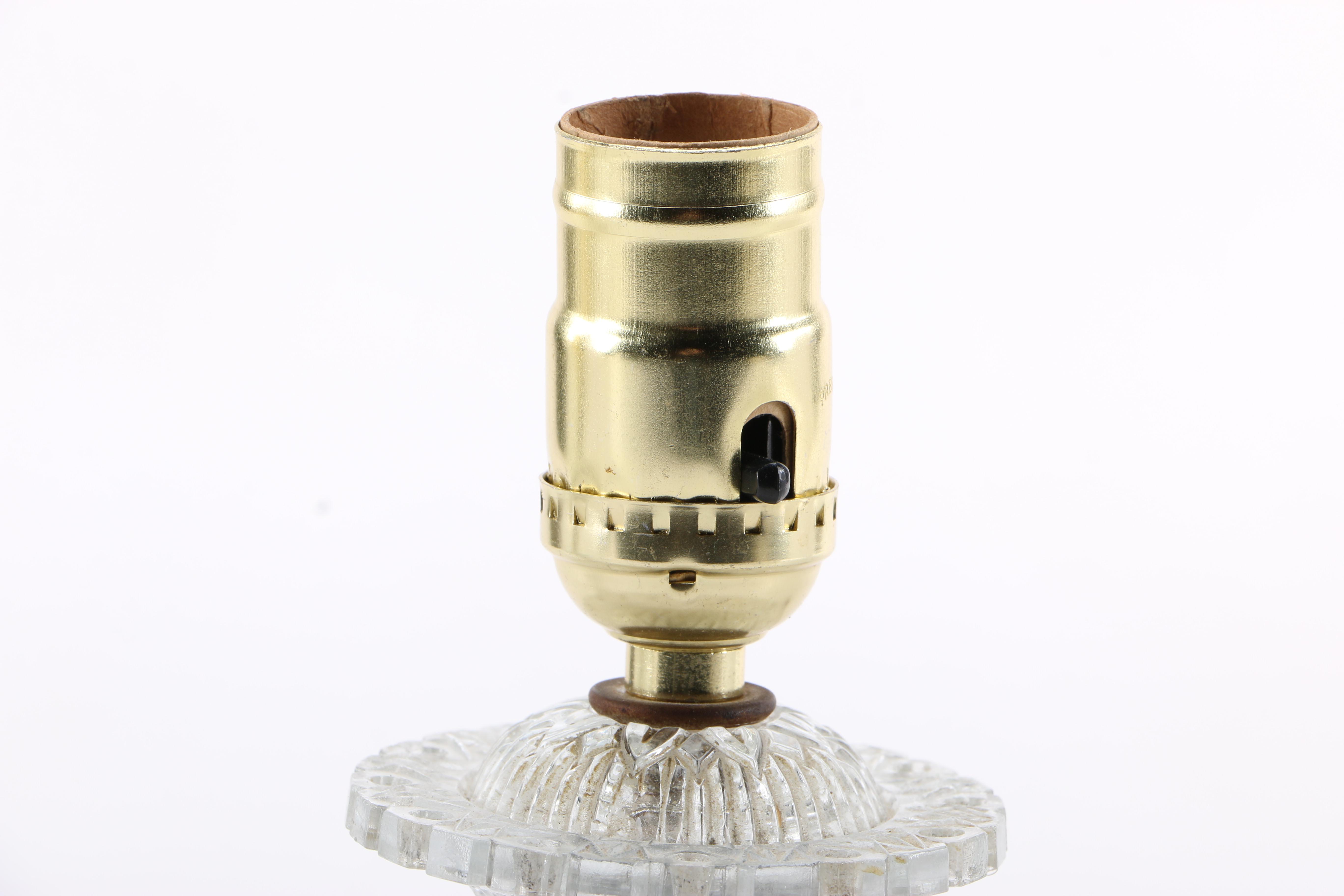 Gold Tone and Glass Table Lamps and Sconces