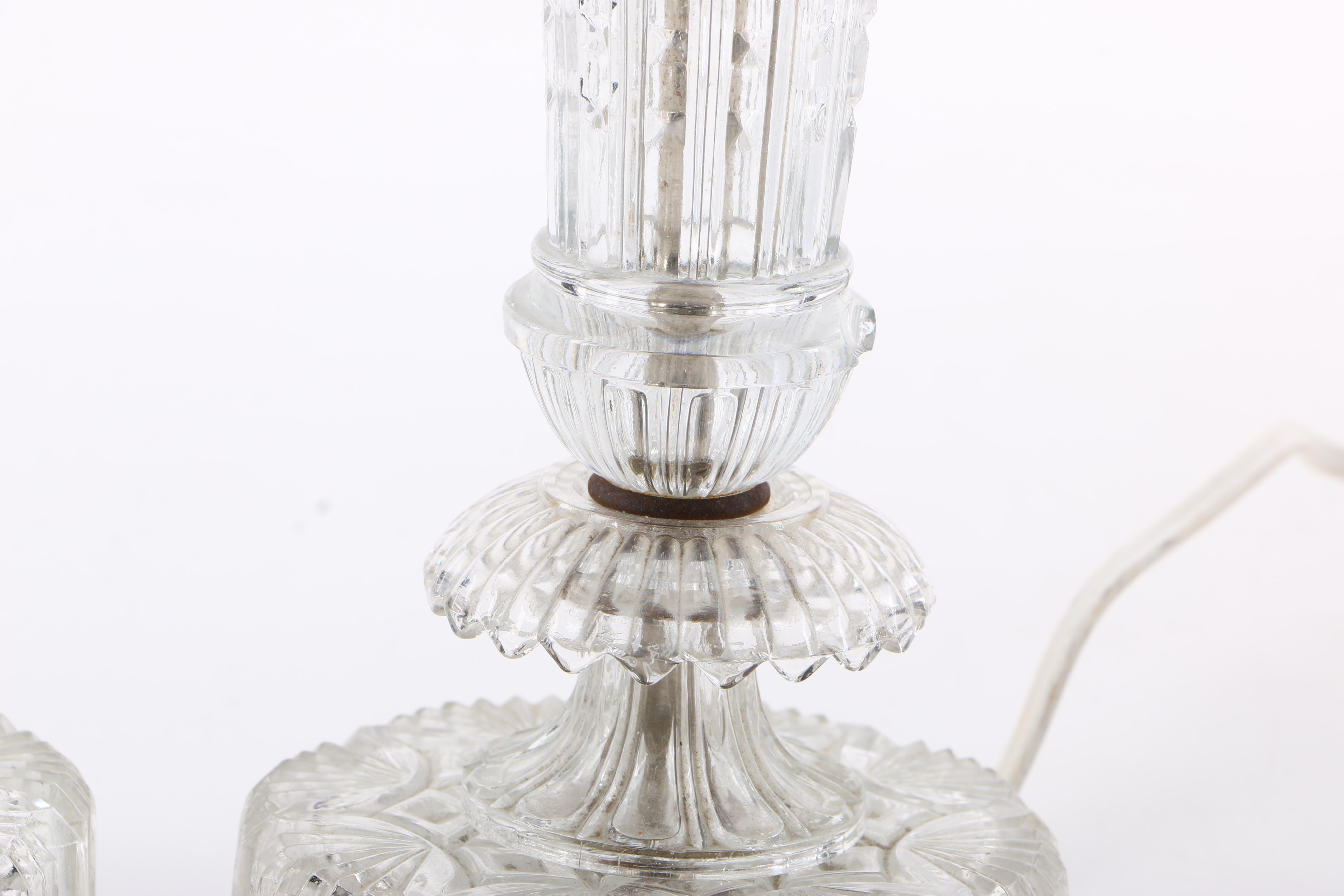 Gold Tone and Glass Table Lamps and Sconces