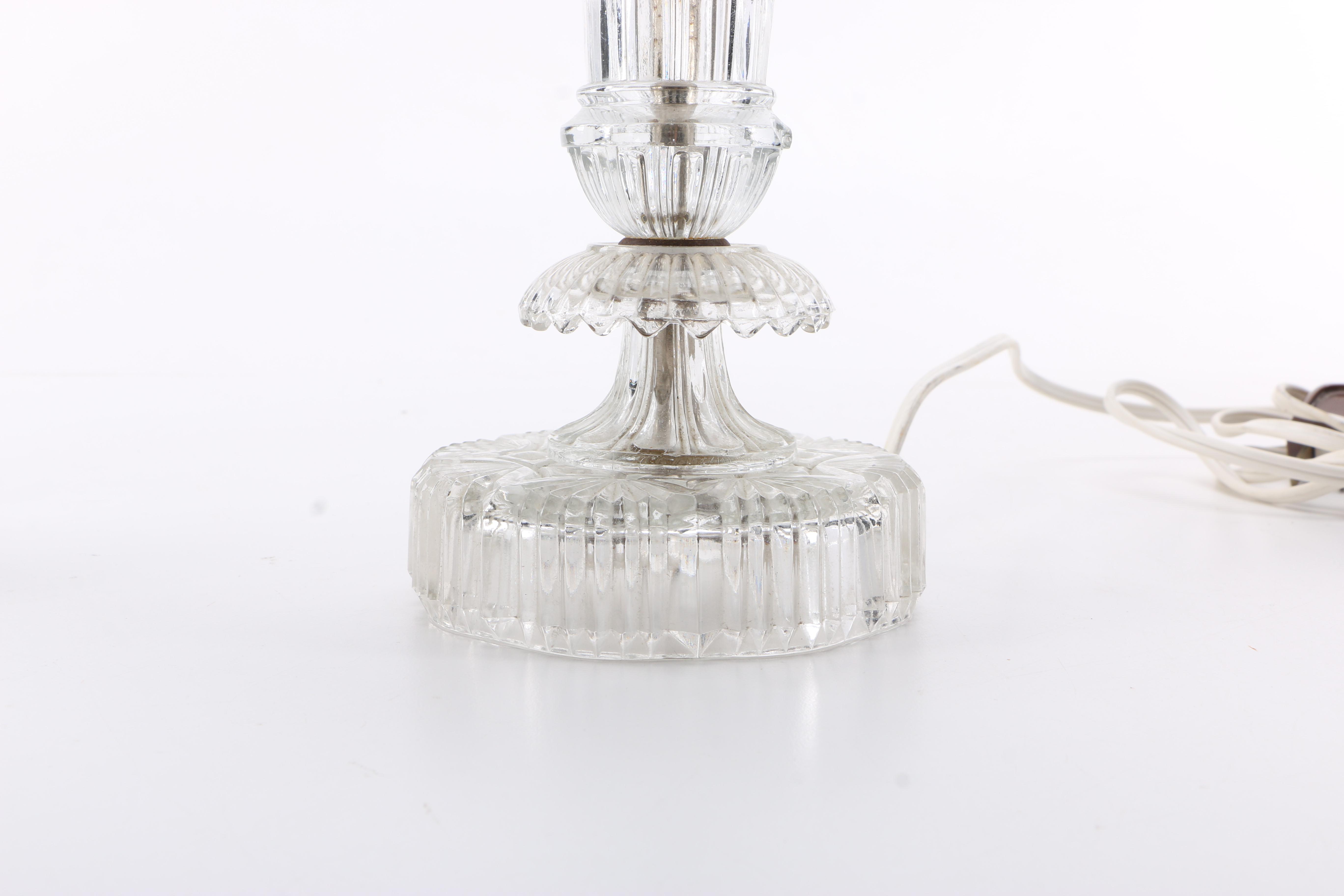 Gold Tone and Glass Table Lamps and Sconces