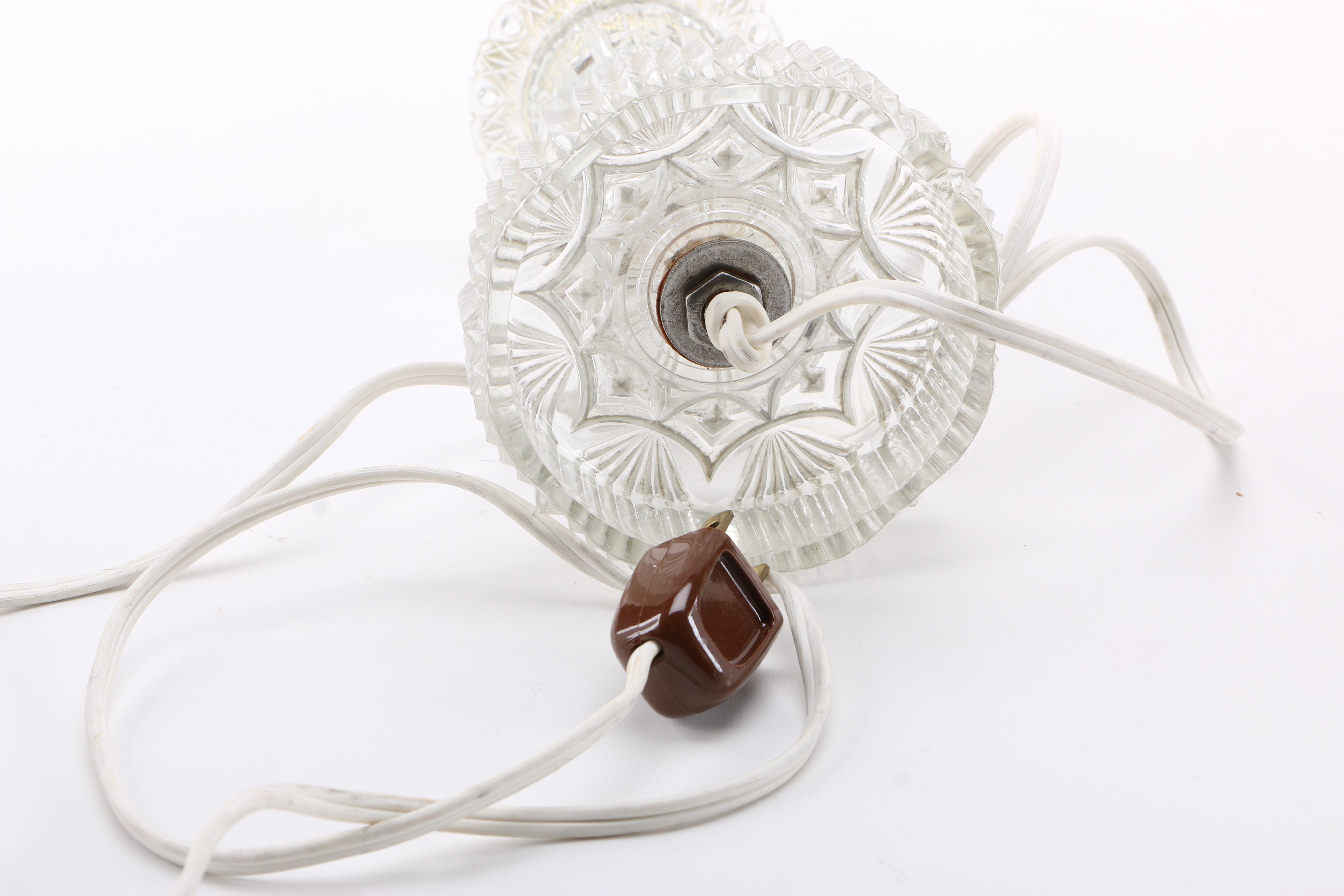 Gold Tone and Glass Table Lamps and Sconces