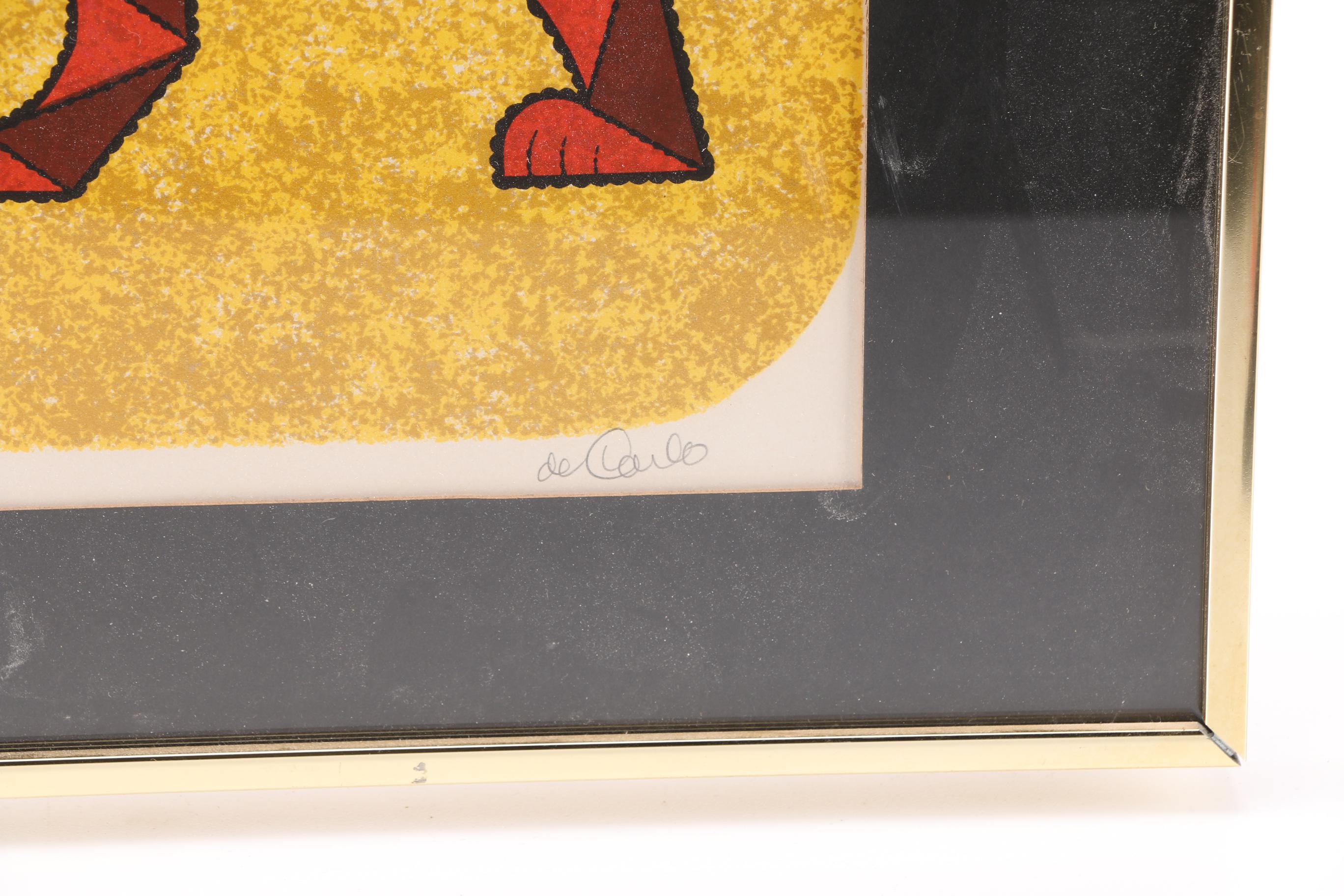 Limited Edition Lithograph on Paper of Lion