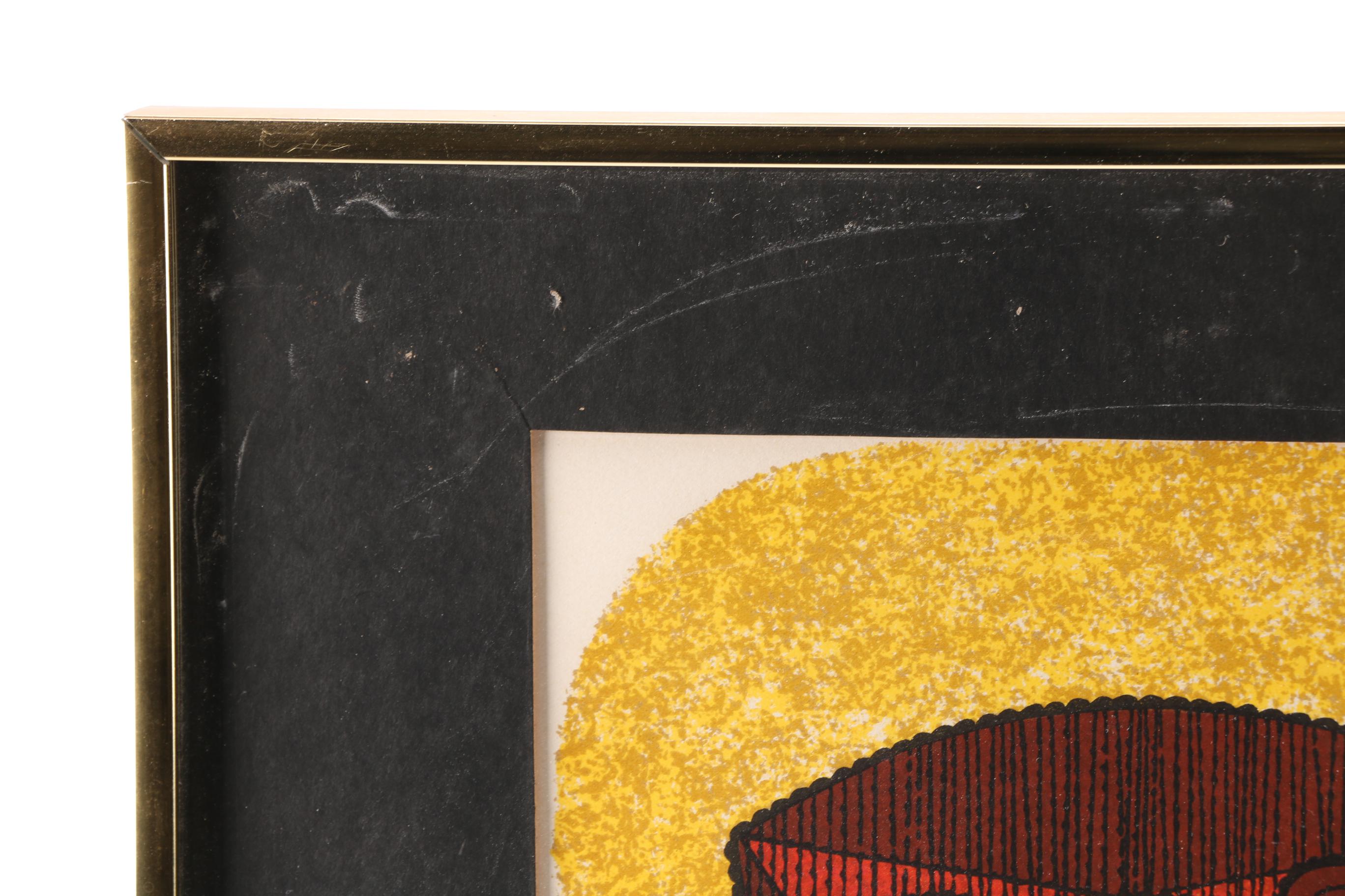 Limited Edition Lithograph on Paper of Lion