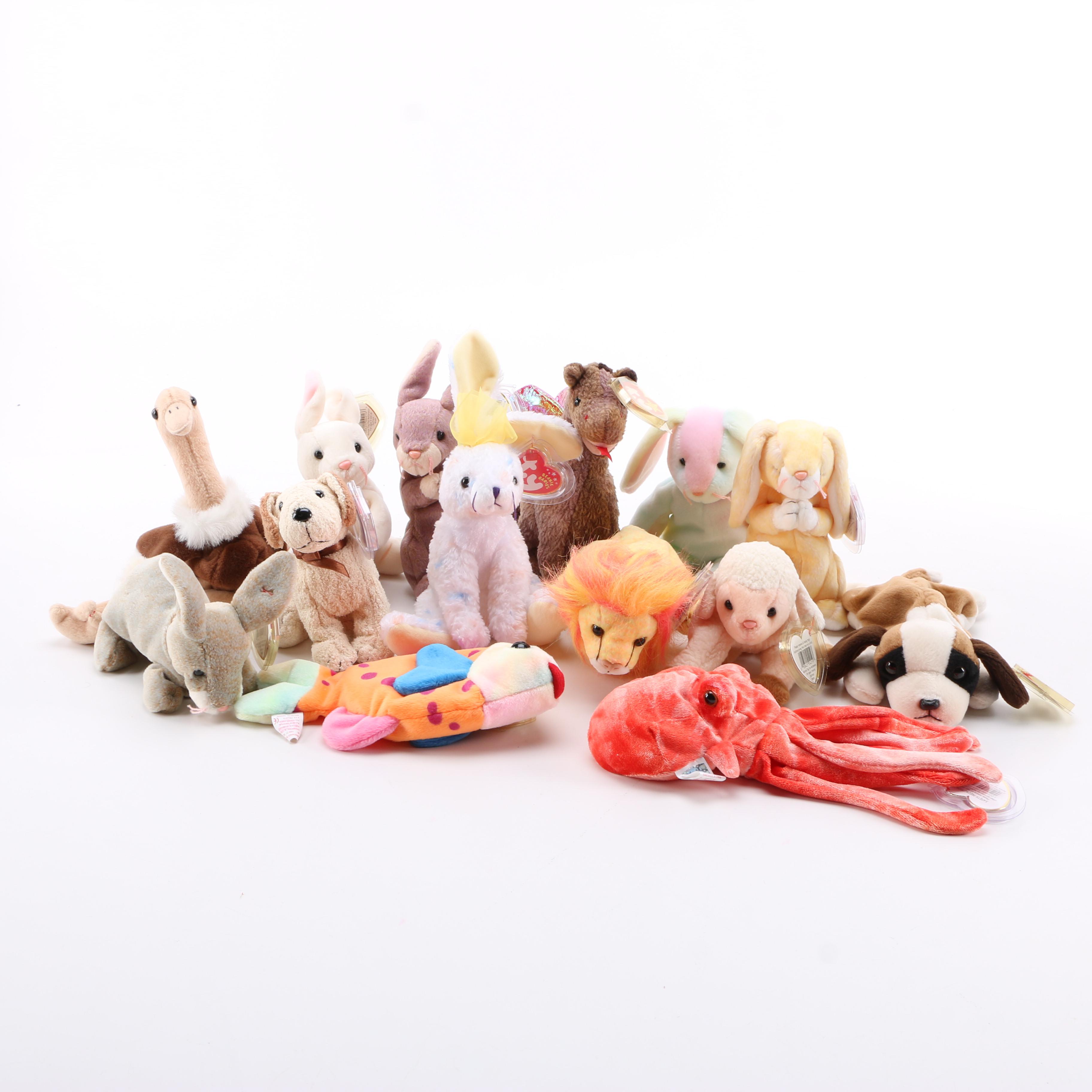 Collection of TY Beanie Baby Animals
