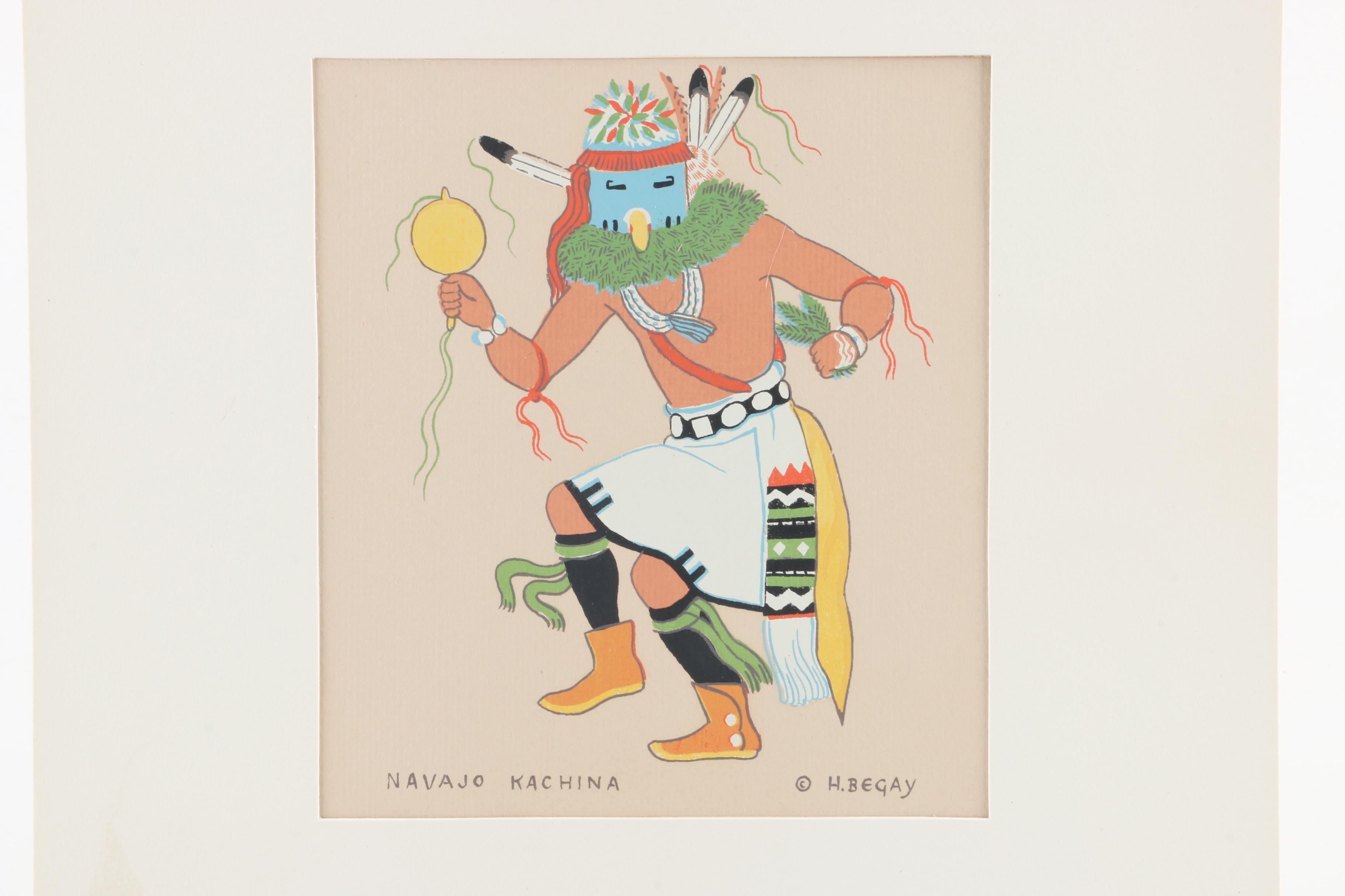 Harrison Begay Serigraph "Navajo Kachina"