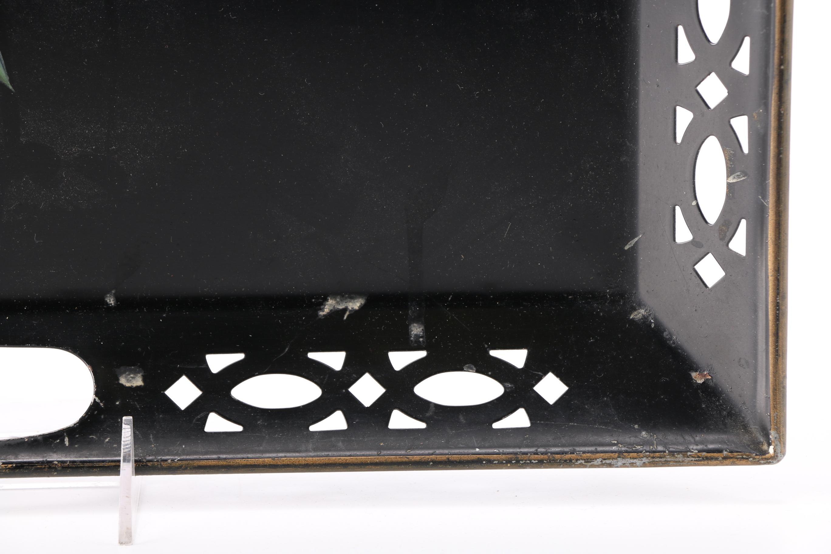 Nashco Vintage Hand-Painted Floral Serving Tray