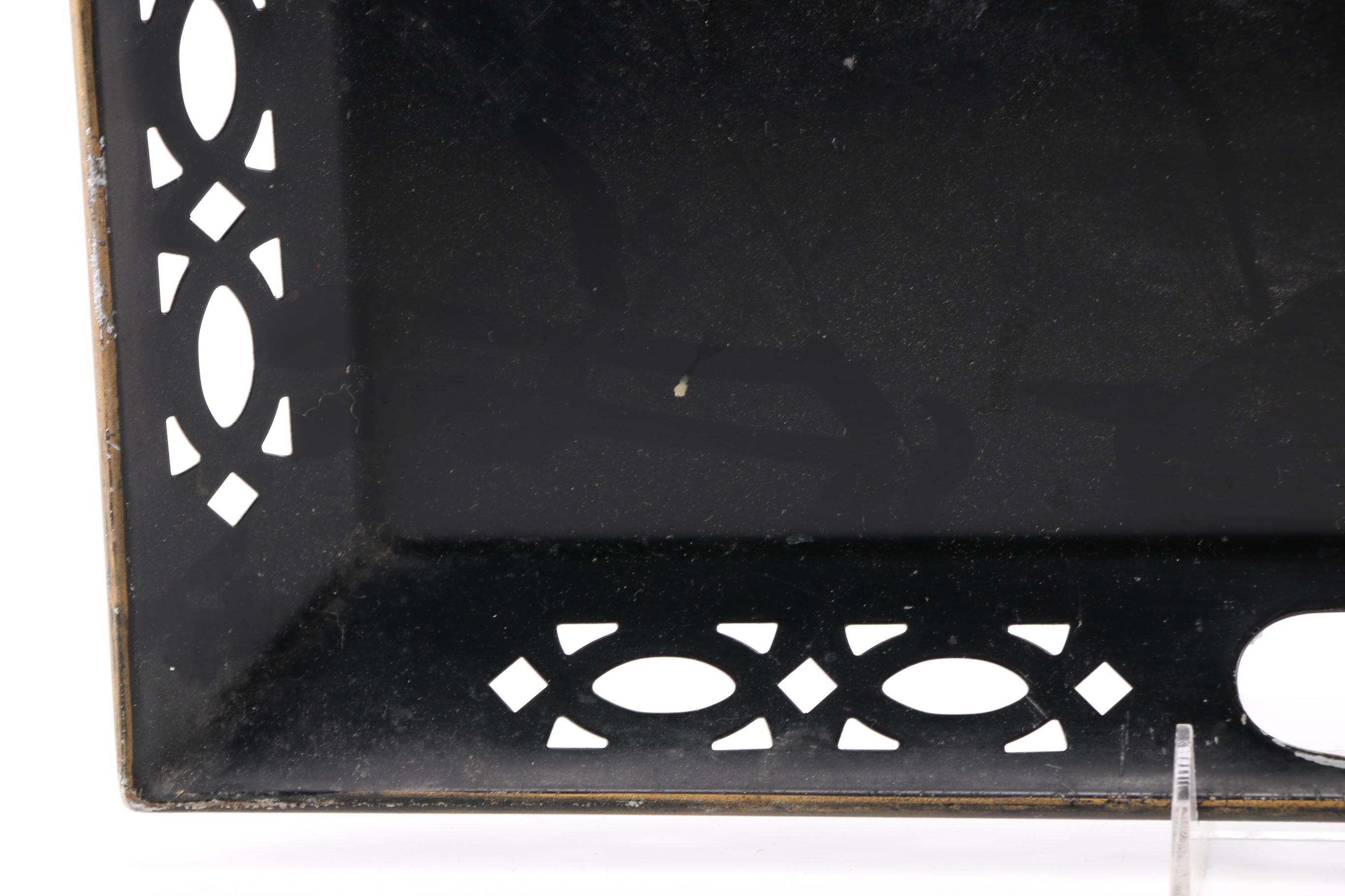 Nashco Vintage Hand-Painted Floral Serving Tray