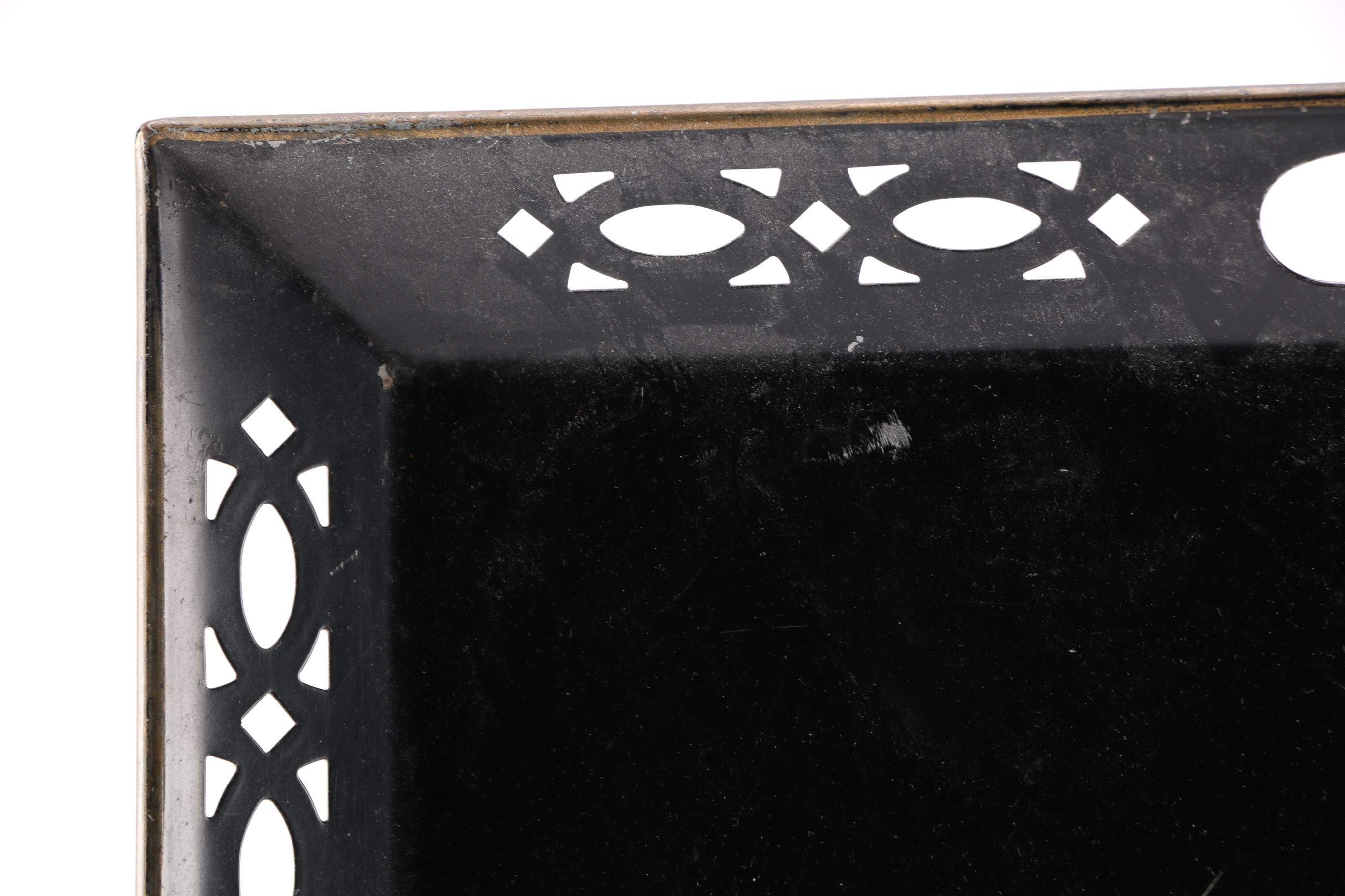 Nashco Vintage Hand-Painted Floral Serving Tray