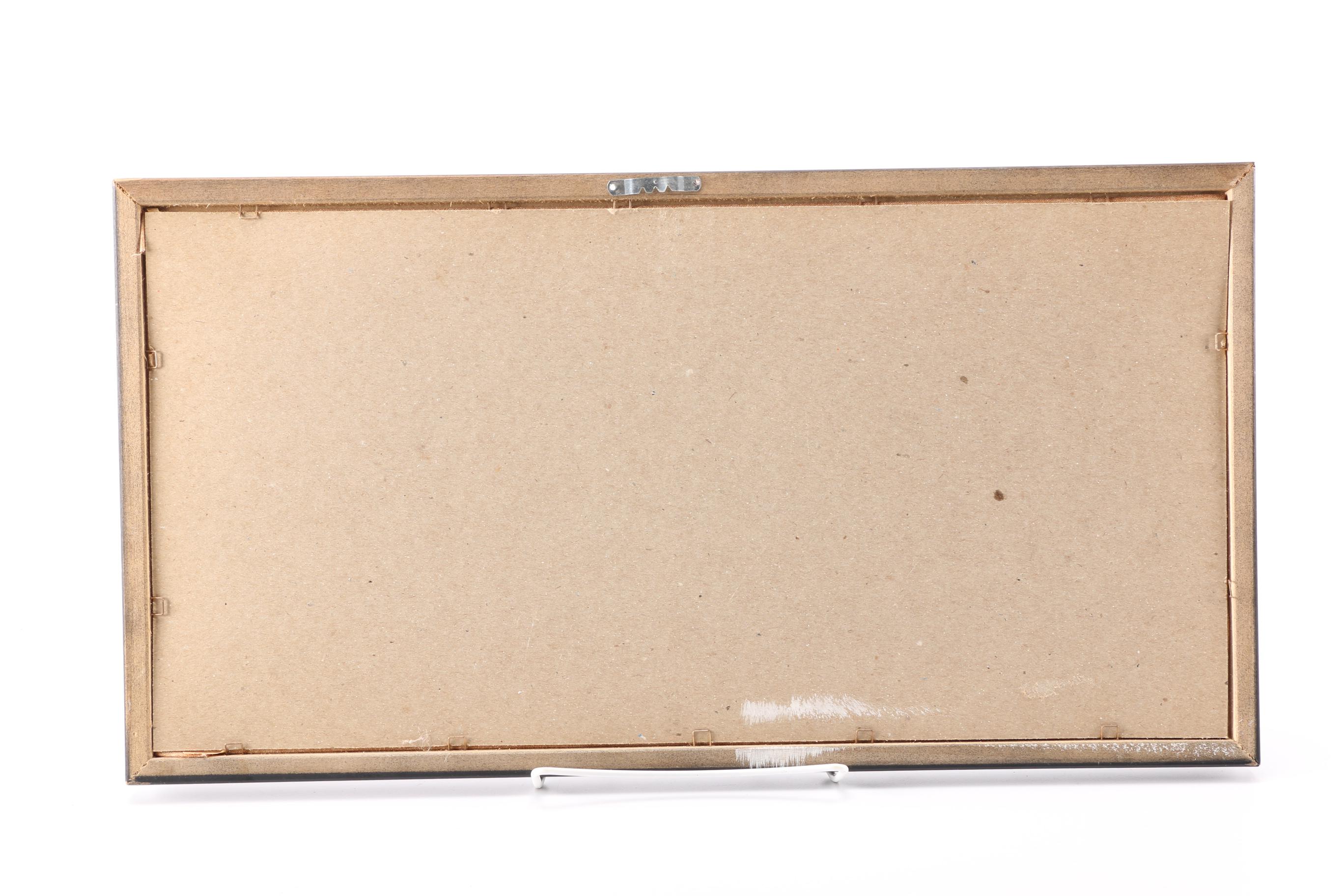 Framed Cross Stitch With American Flags and Drummers